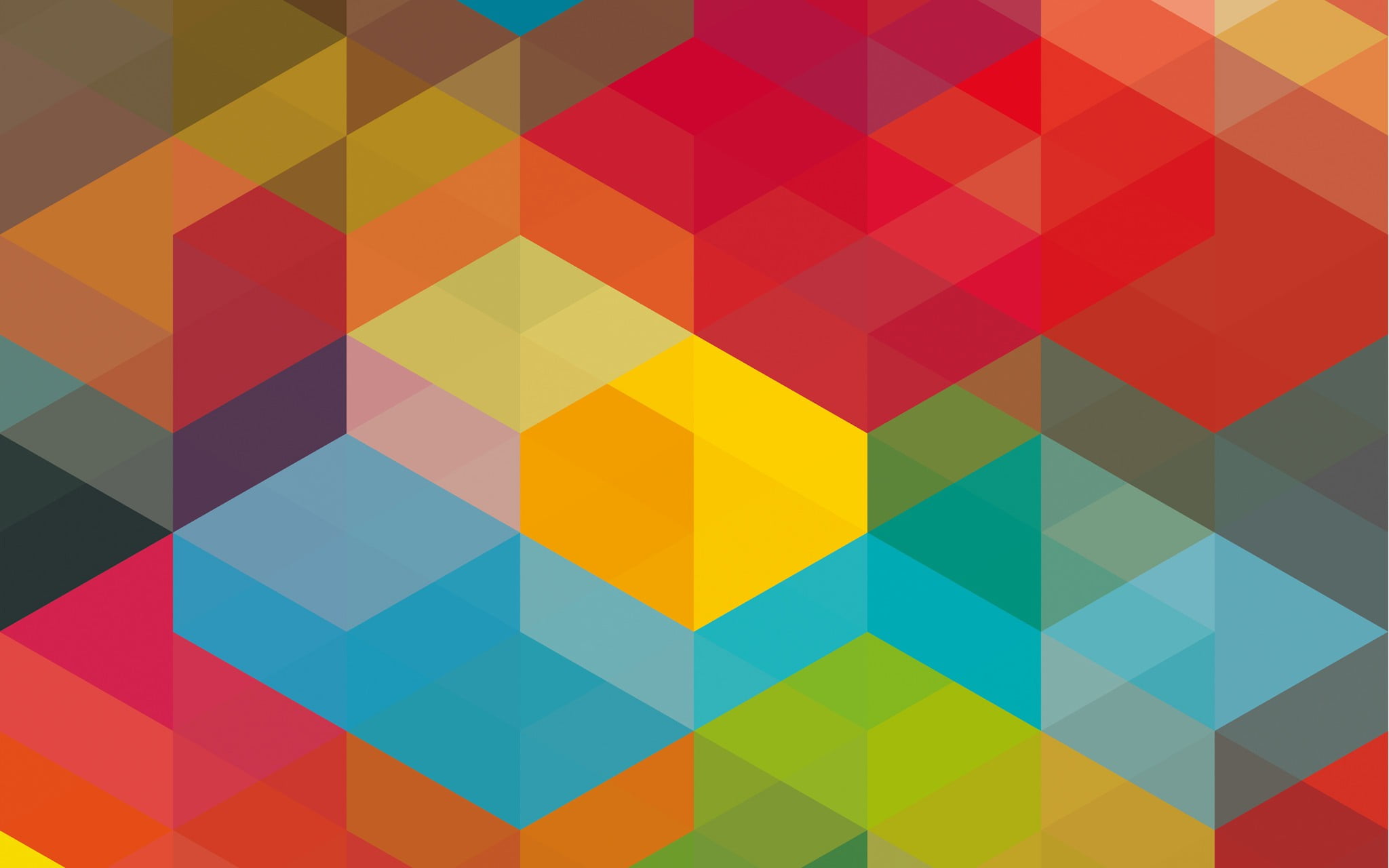 yellow and multicolored cube digital wallpaper abstract colorful 2k