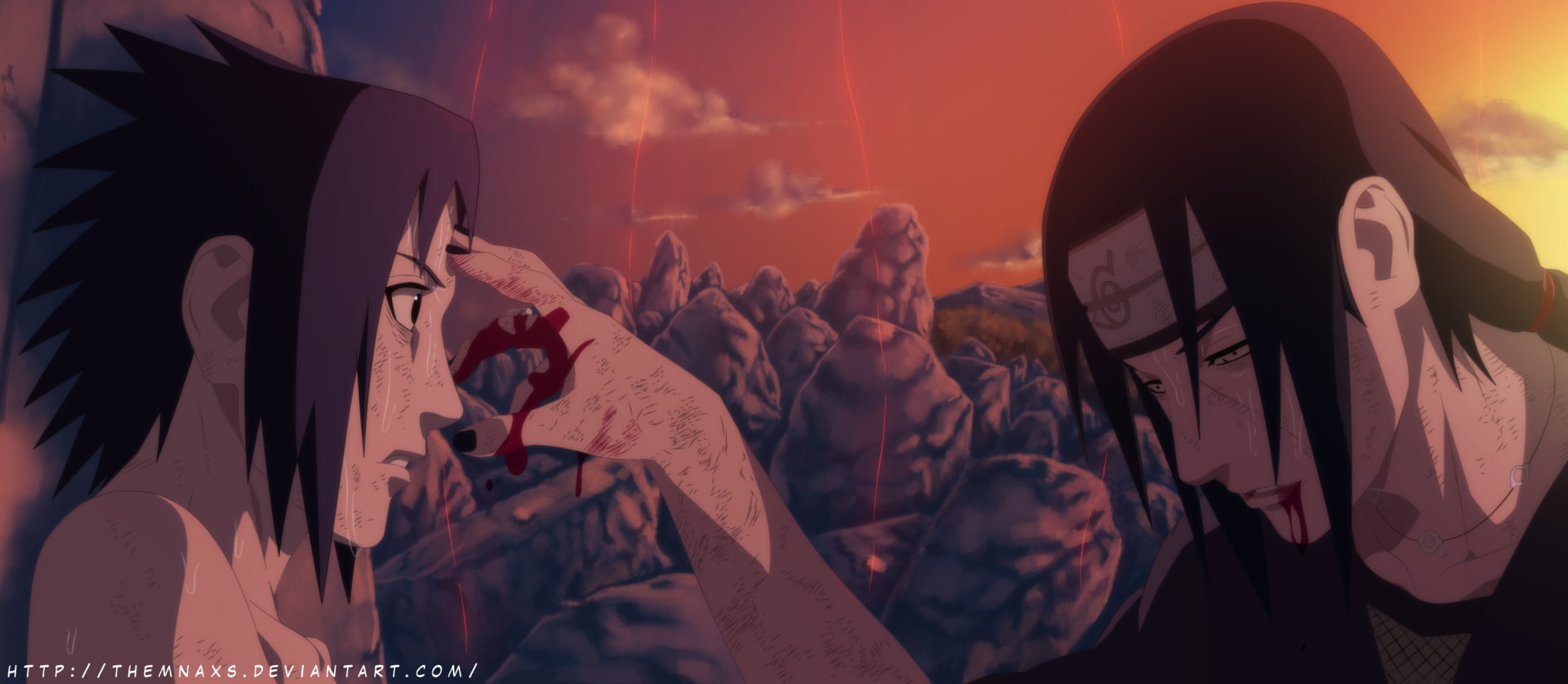 Anime Naruto Itachi Uchiha Sasuke 2k