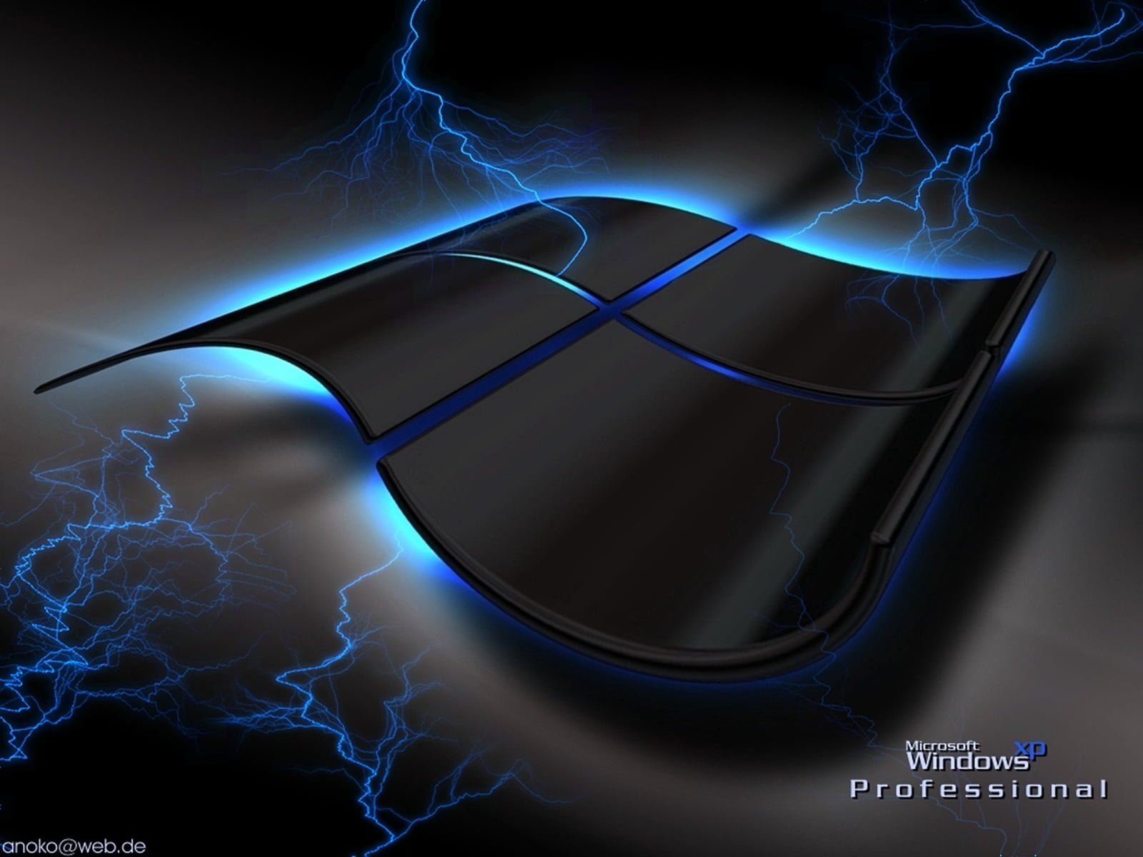 Black Windows XP Microsoft logo wallpaper Computers 2k