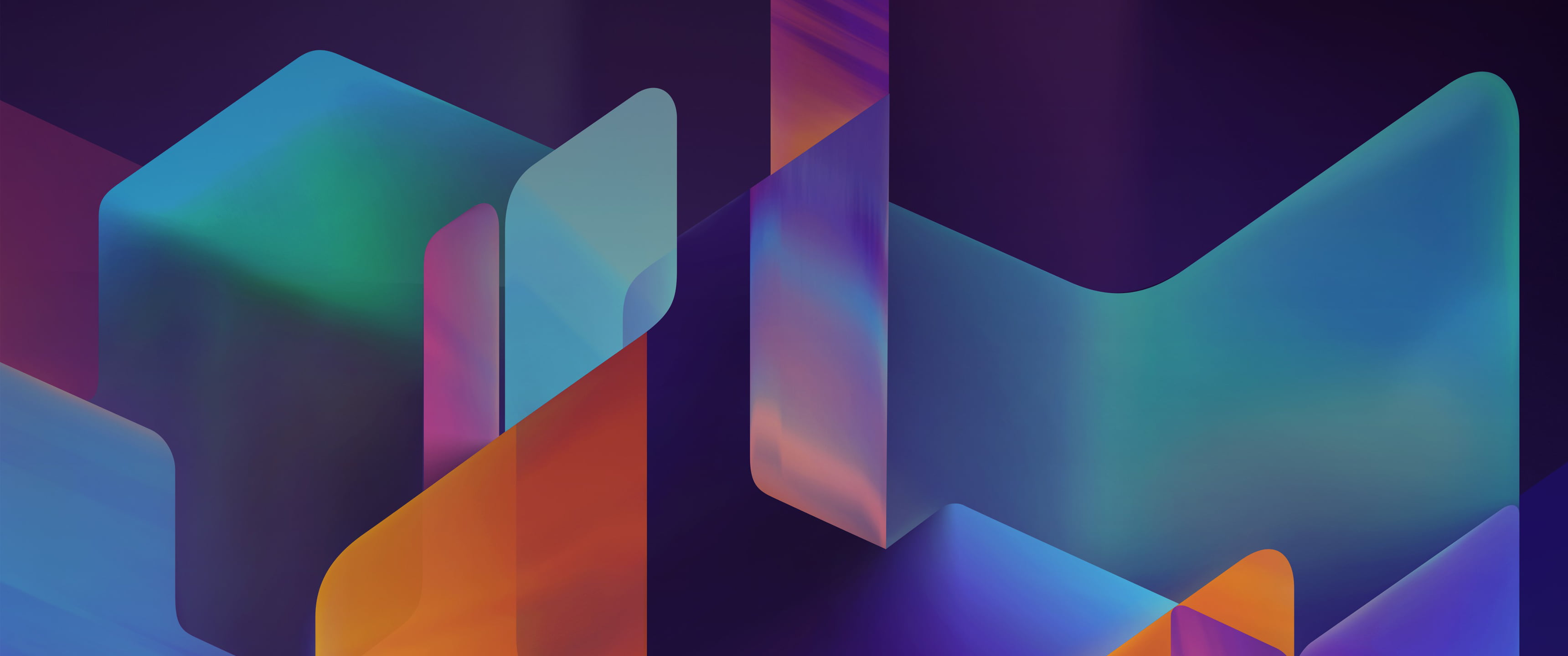 blue and multicolored wallpaper ultrawide abstract multi colored 2k