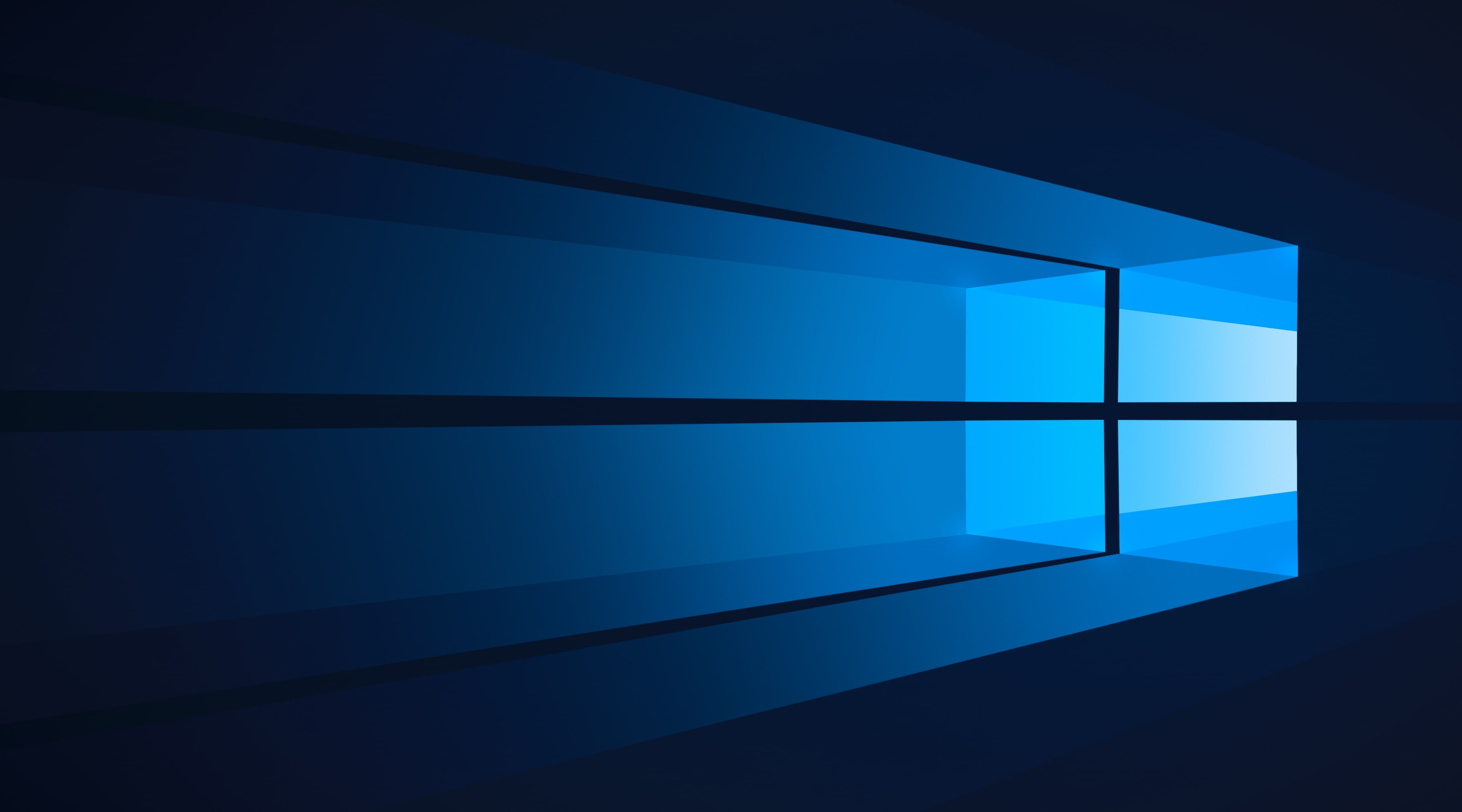 Flat Windows 10 Microsoft digital wallpaper Blue reflection 2k 4k