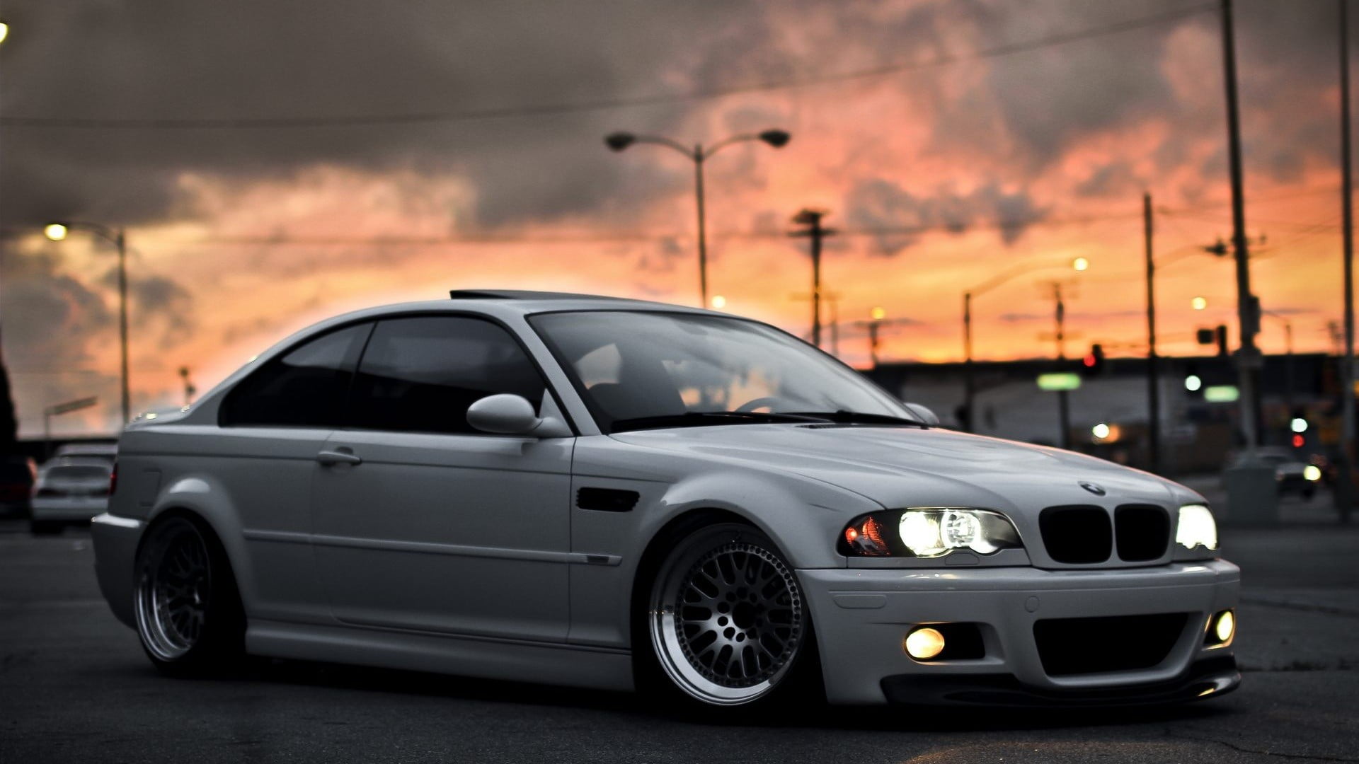 gray BMW coupe lowrider car motor vehicle 2k