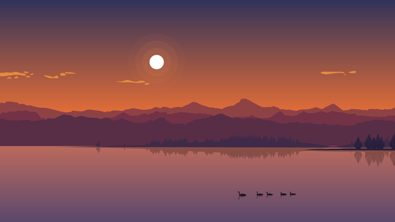 minimal sky nature horizon art minimalism afterglow 2k 4k