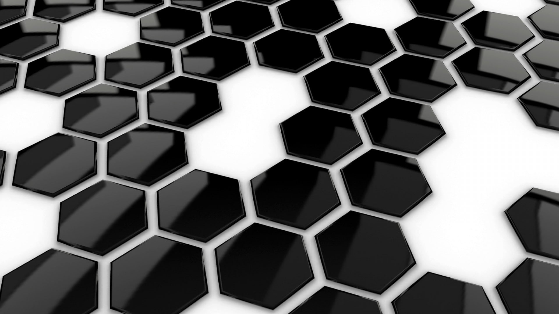 minimalism abstract monochrome pattern digital art hexagon 2k