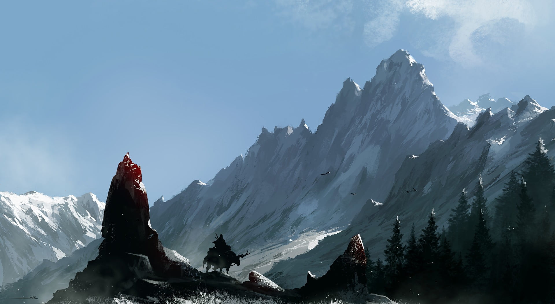 white and black abstract painting artwork digital art concept 2k