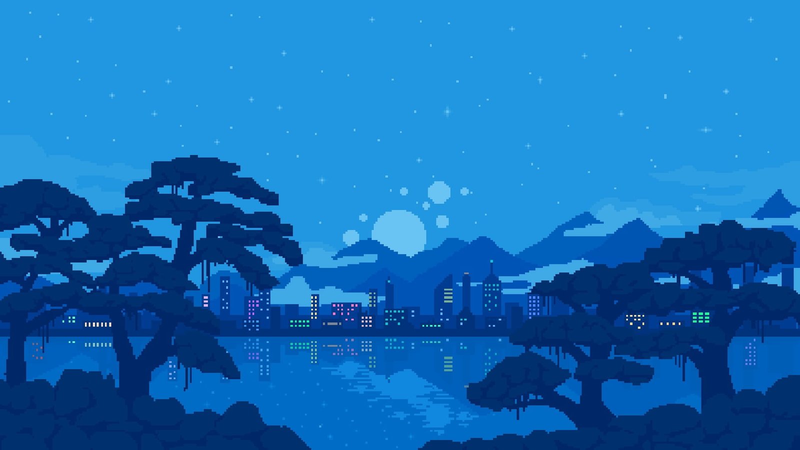 pixel art pixelated nature landscape pixels digital 2k