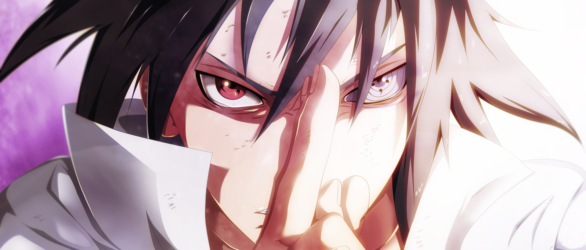 Sasuke digital wallpaper Anime Naruto Black Hair Boy Rinnegan 2k