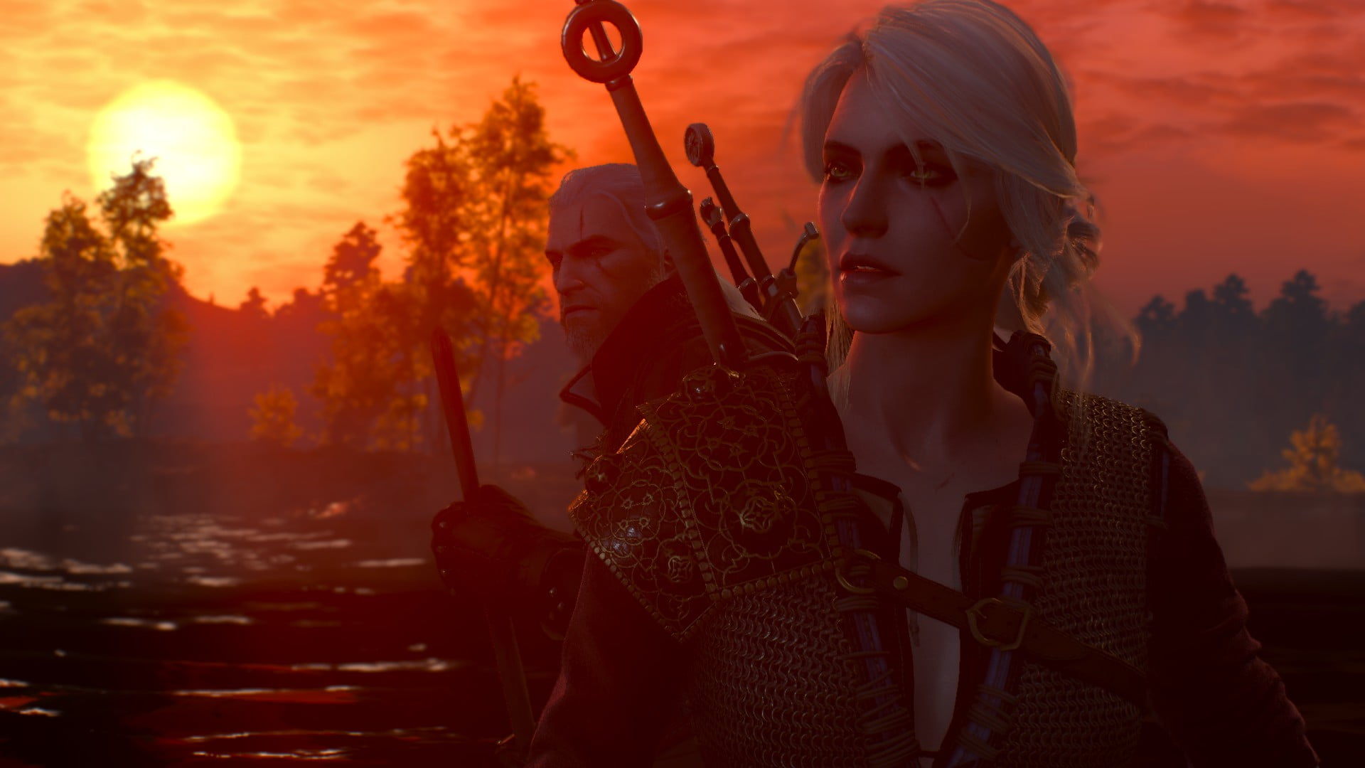 The Witcher 3 Wild Hunt Ciri Geralt of Rivia 2k