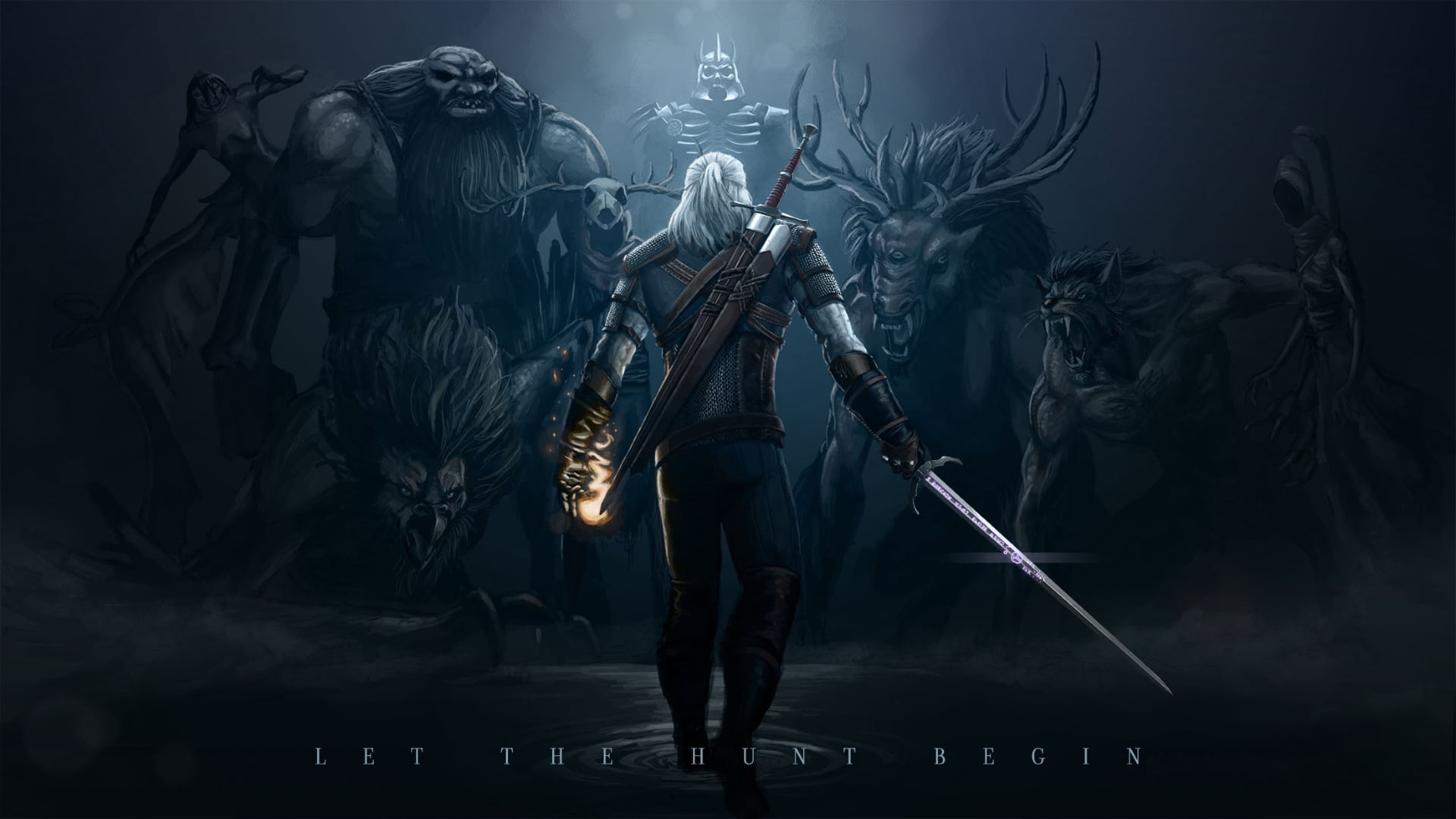The Witcher wallpaper the witcher 3 wild hunt monsters art 2k