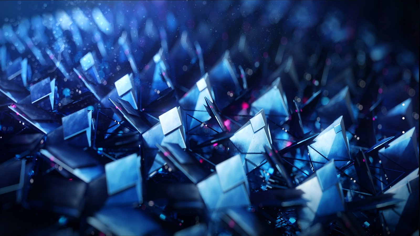 abstract blue digital art 2k