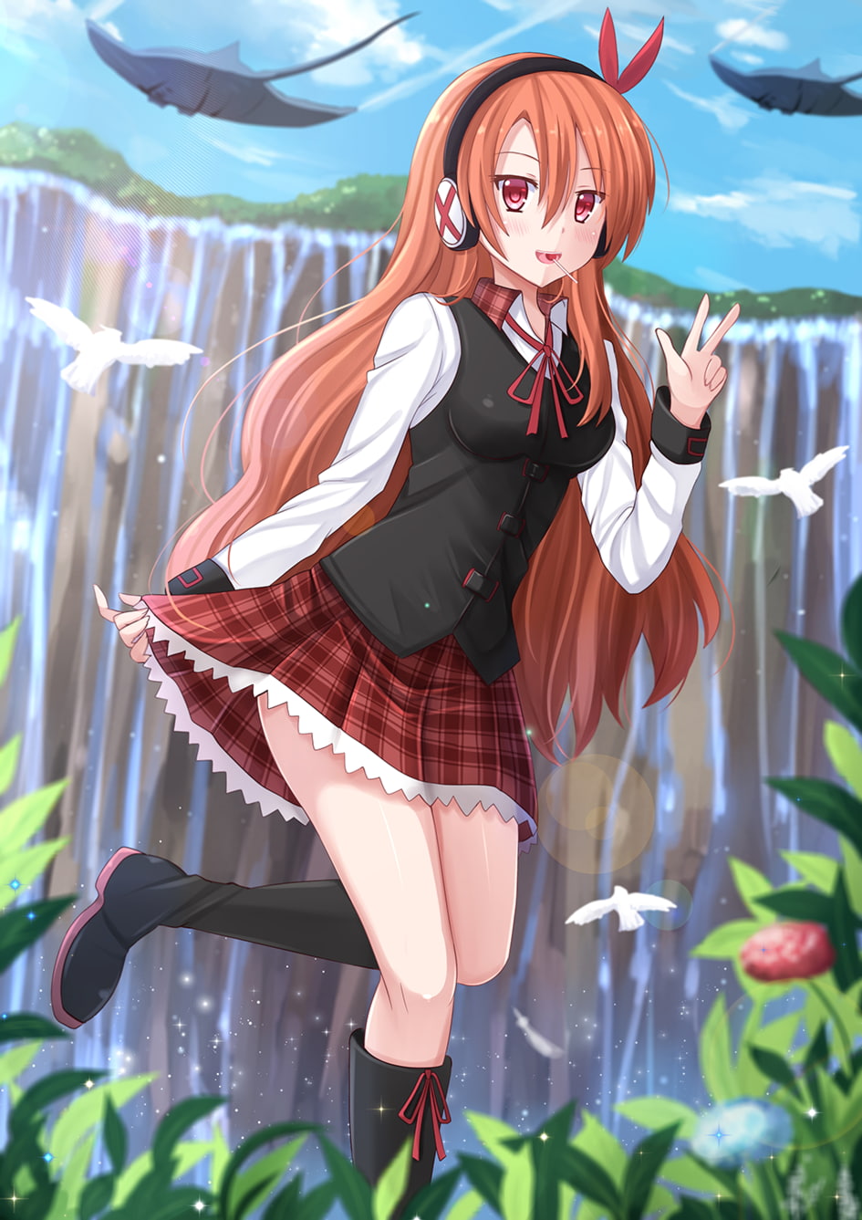 anime girls Akame ga Kill Chelsea fan art school uniform