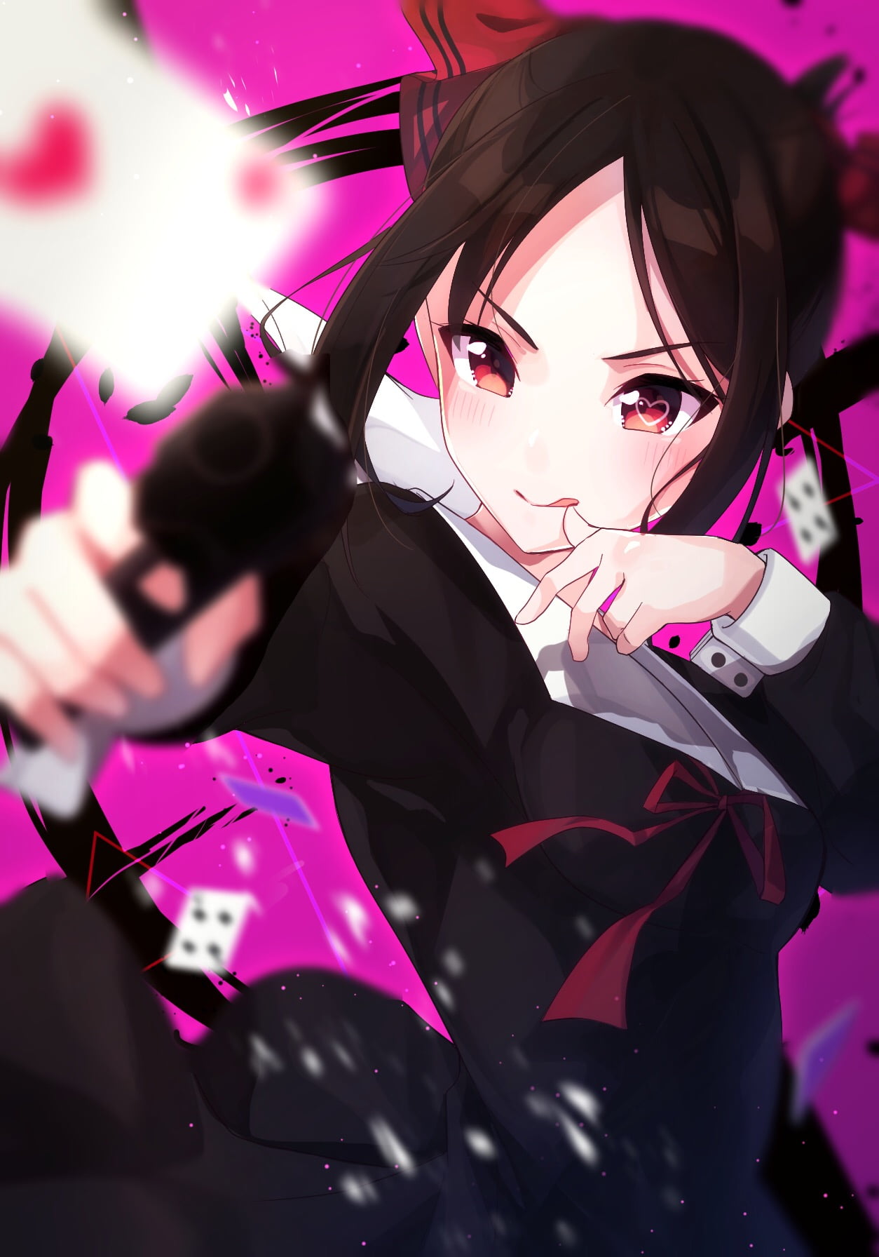 anime girls Kaguya Sama Love is War Shinomiya weapon