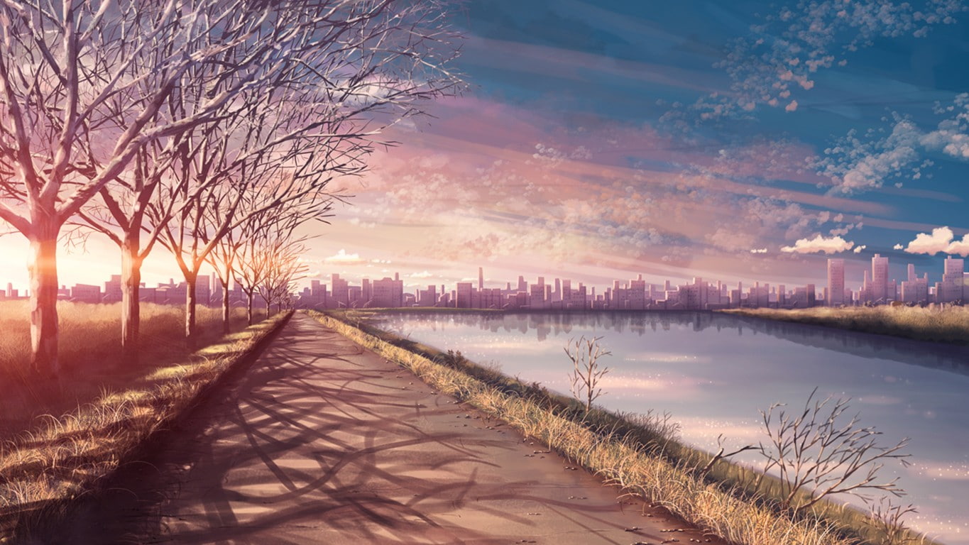 Anime Scenery Trees River