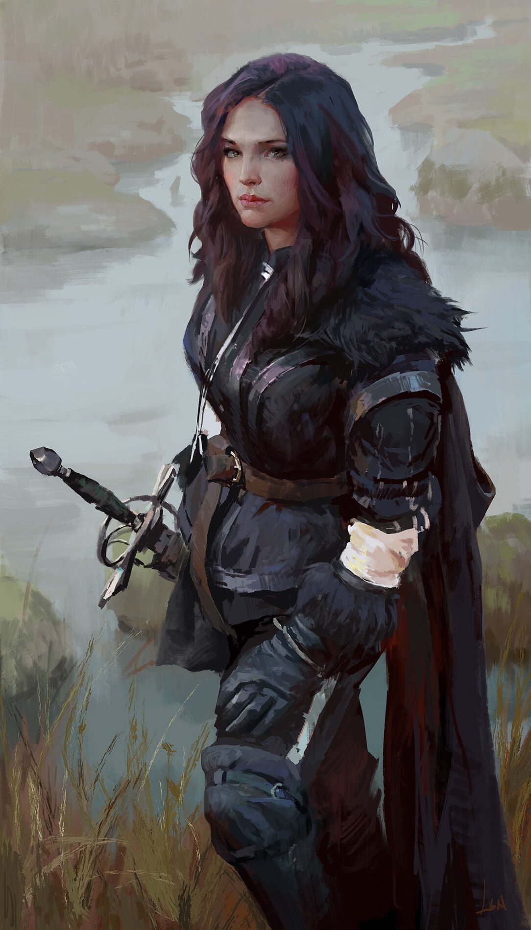 artwork women sword The Witcher Yennefer of Vengerberg
