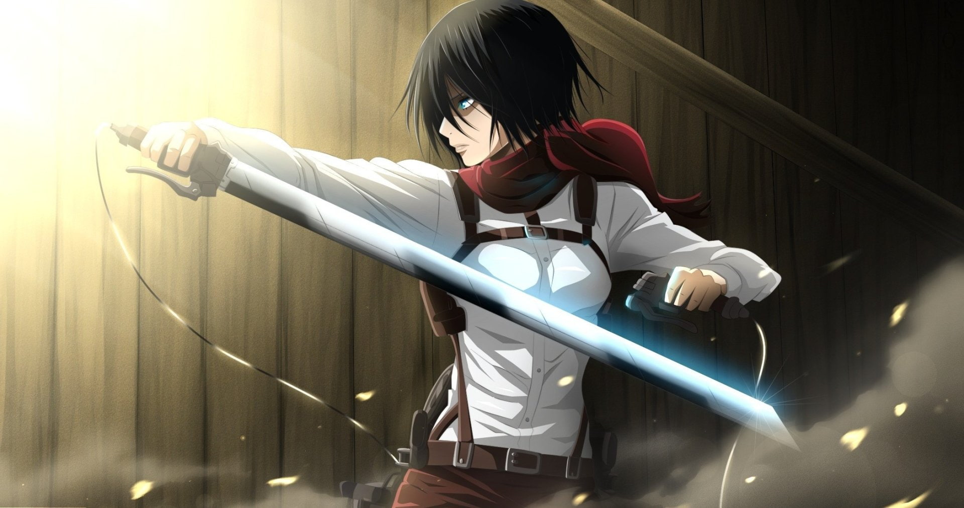 Attack on Titan wallpaper Anime Black Hair Girl Mikasa Ackerman 2k