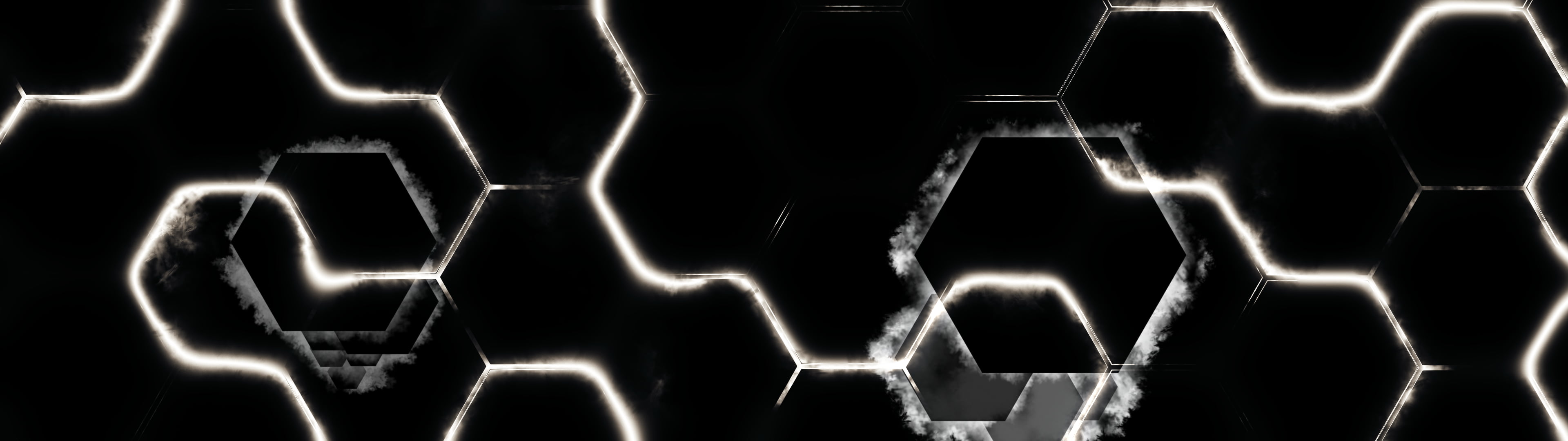 black and white wallpaper multiple display abstract dark hexagon 2k 4k