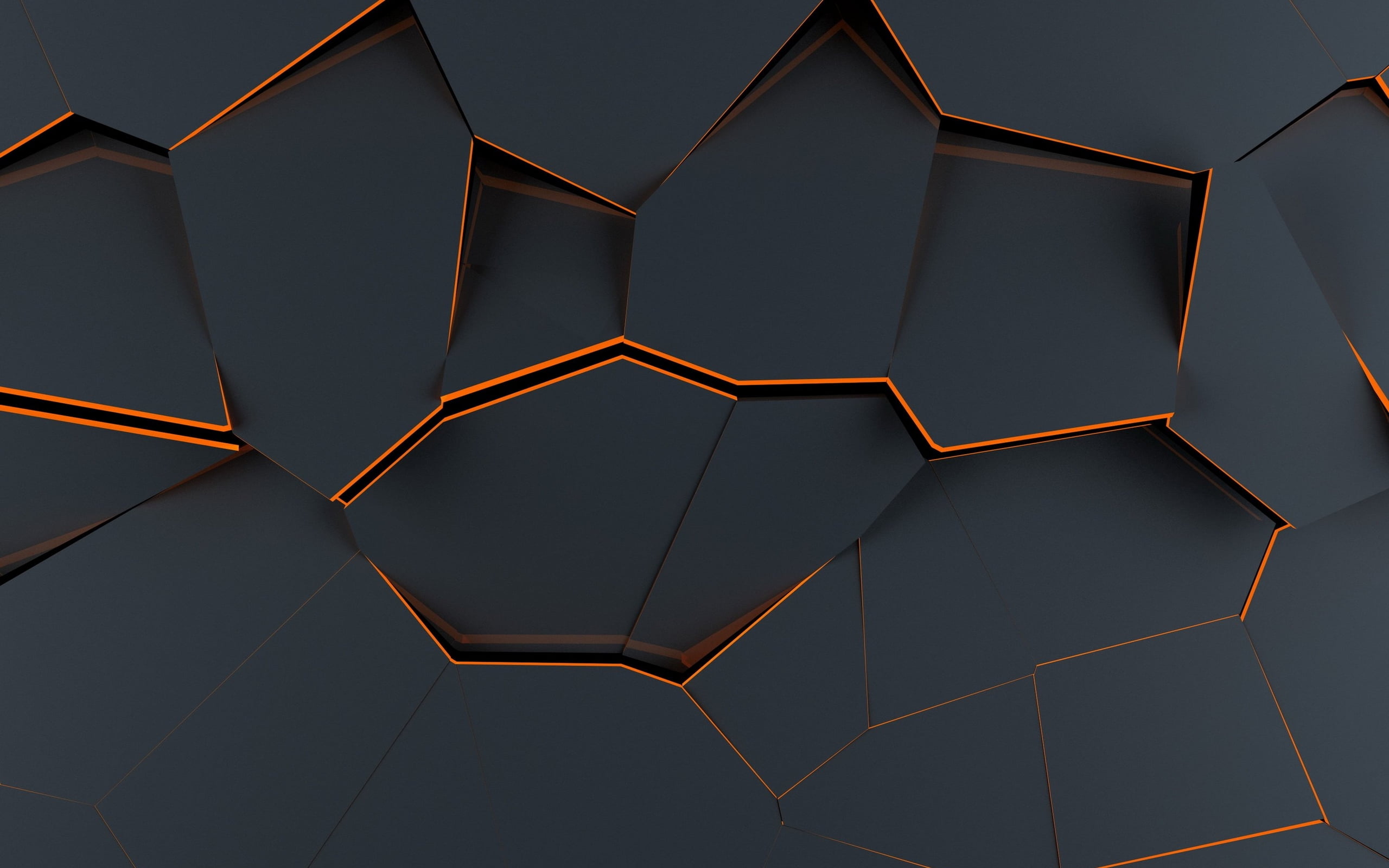 black digital wallpaper polygon art abstract material style 2k