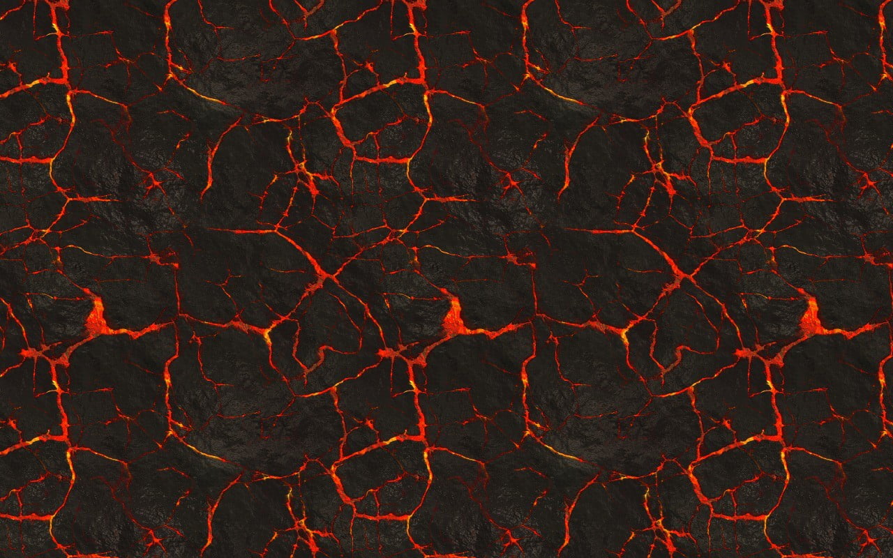 black and red digital wallpaper lava texture fire nature