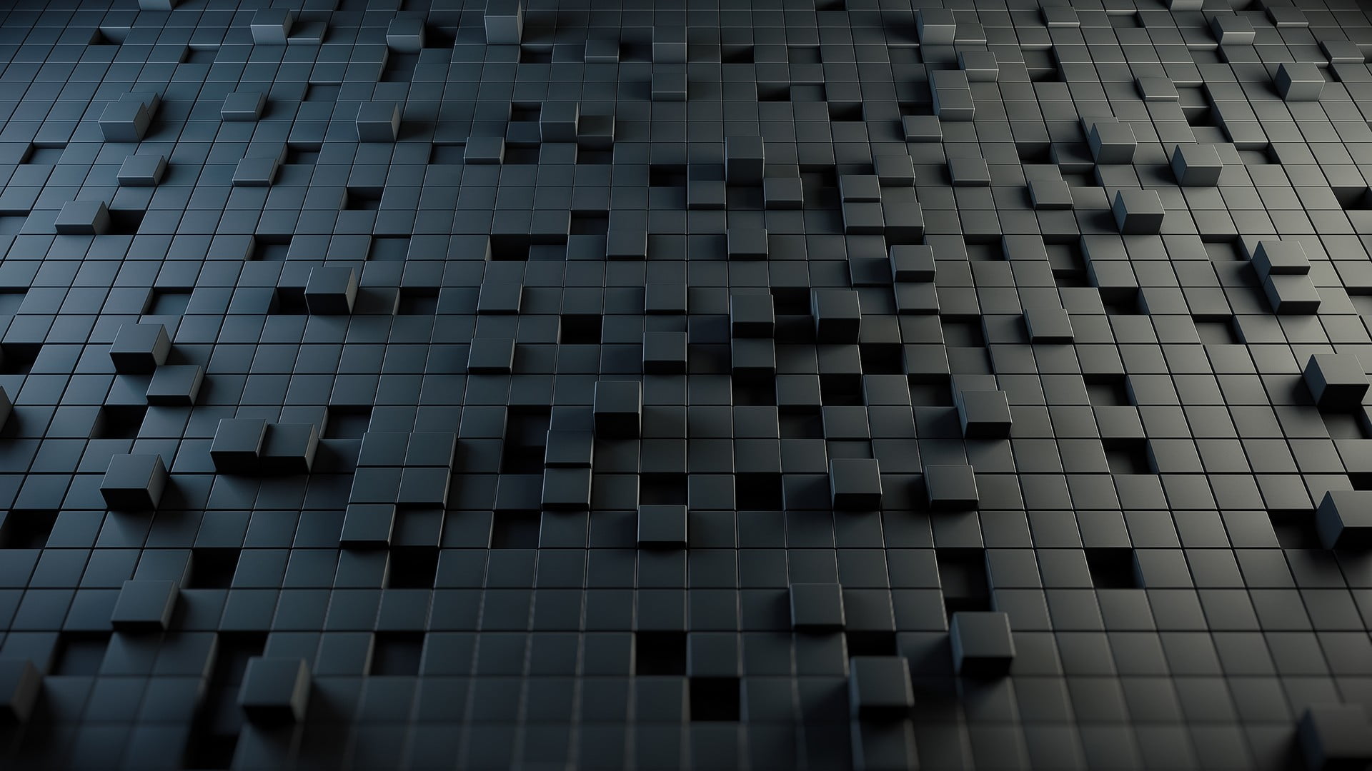 black cube digital wallpaper abstract pattern full frame 2k