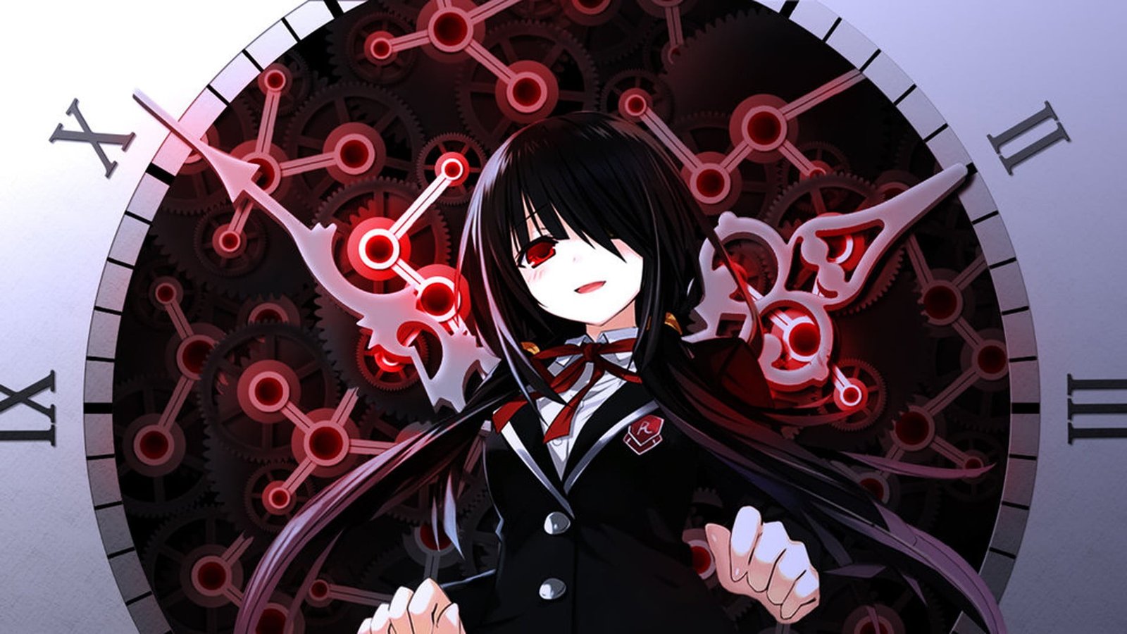black haired woman illustration Date A Live Tokisaki Kurumi 2k