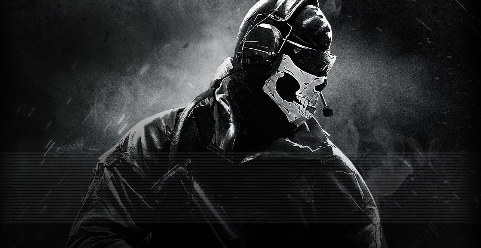 Call of Duty Ghosts digital wallpaper person wearing white skull half mask graphic wall paper 2k
