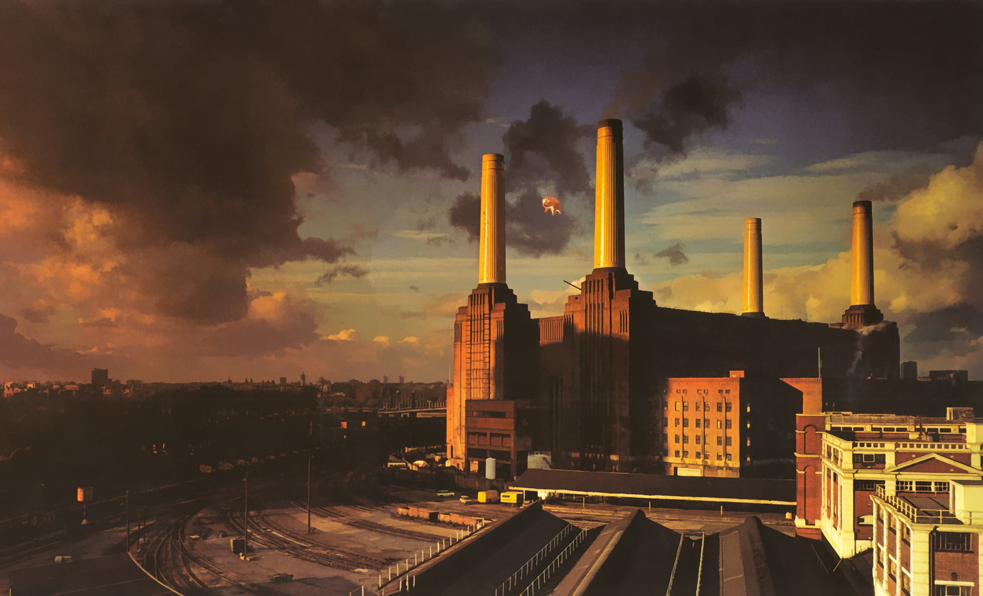brown concrete building Pink Floyd exterior built structure 2k