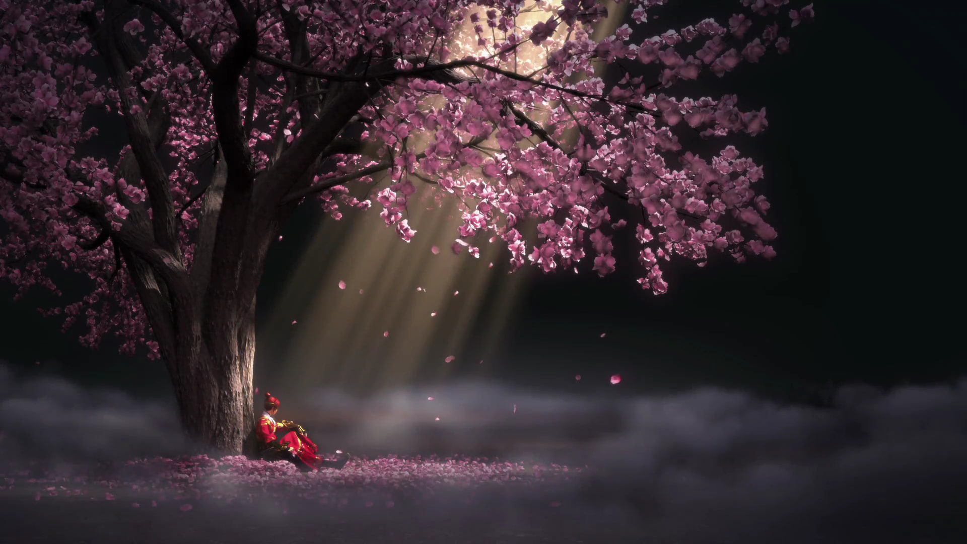 Chinese animation SNJYW anime tree plant flower beauty in nature 2k