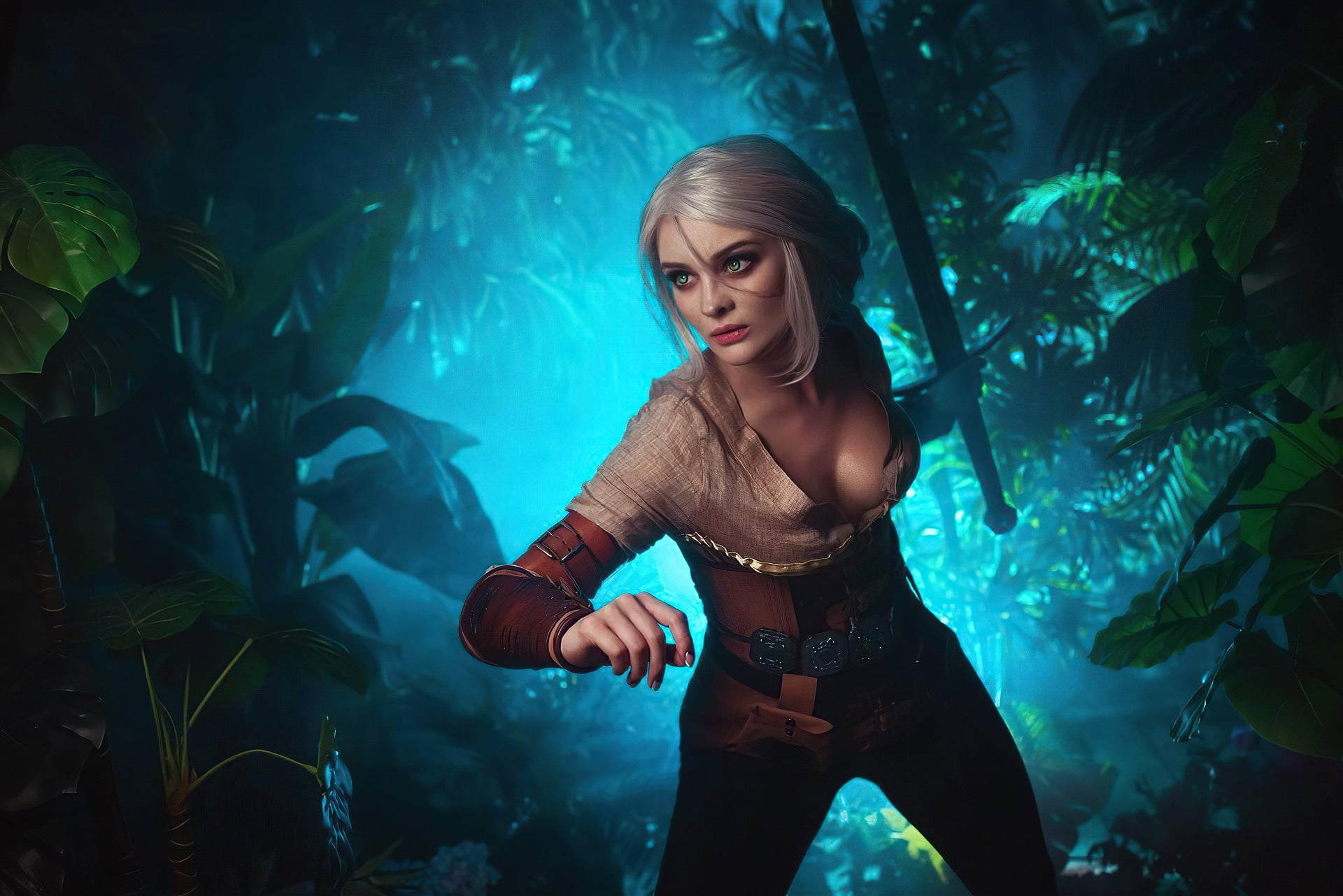 Ciri The Witcher women cosplay 2k