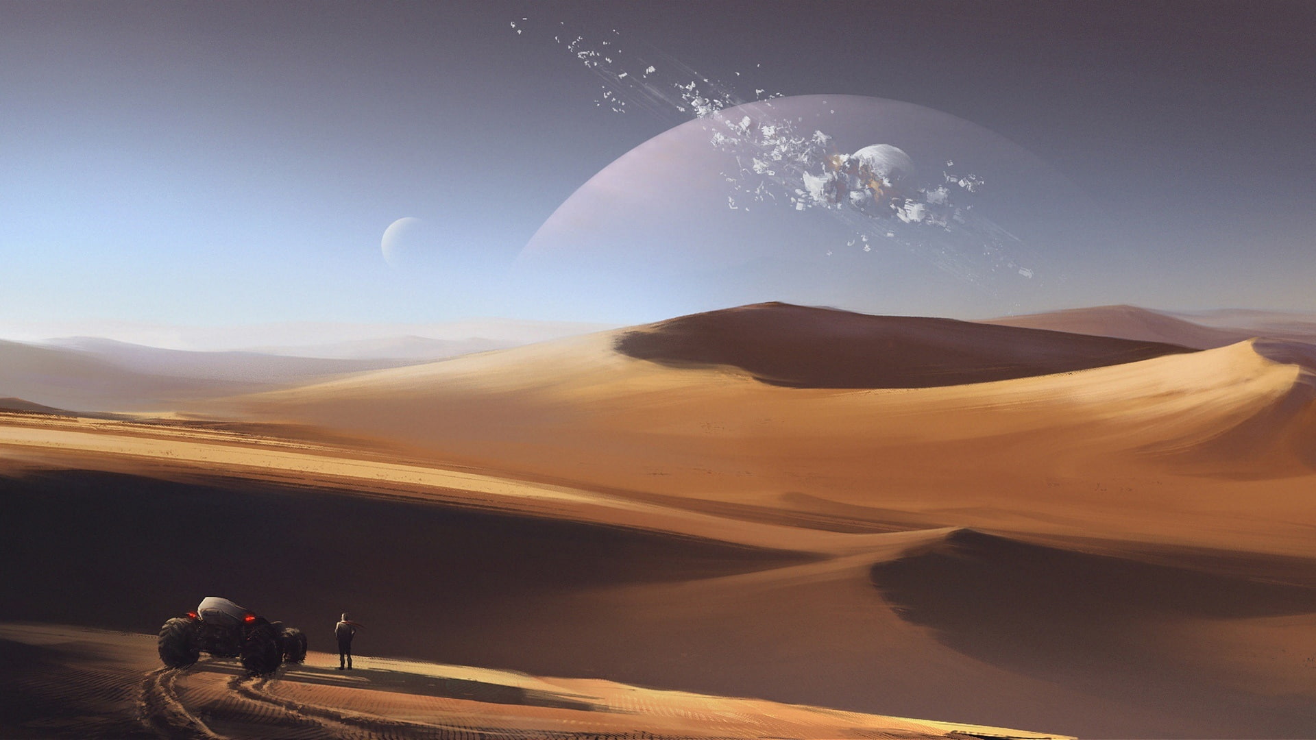 fantasy landscape desert art dune science fiction 2k