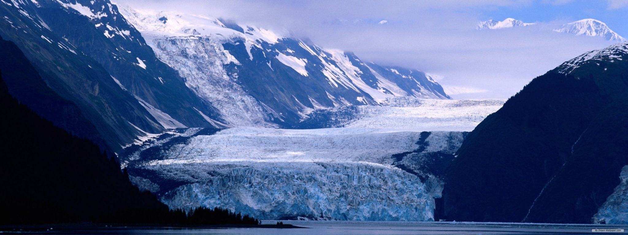 dual screen widescreen water cold temperature snow environment 2k