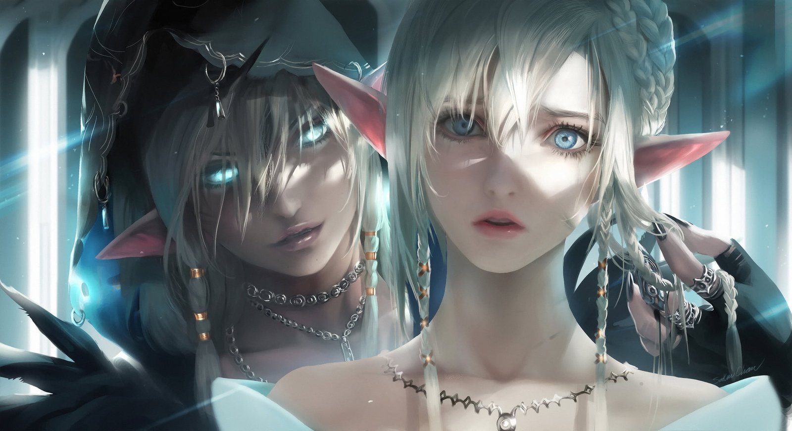 elven character illustrations original characters fantasy art 2k