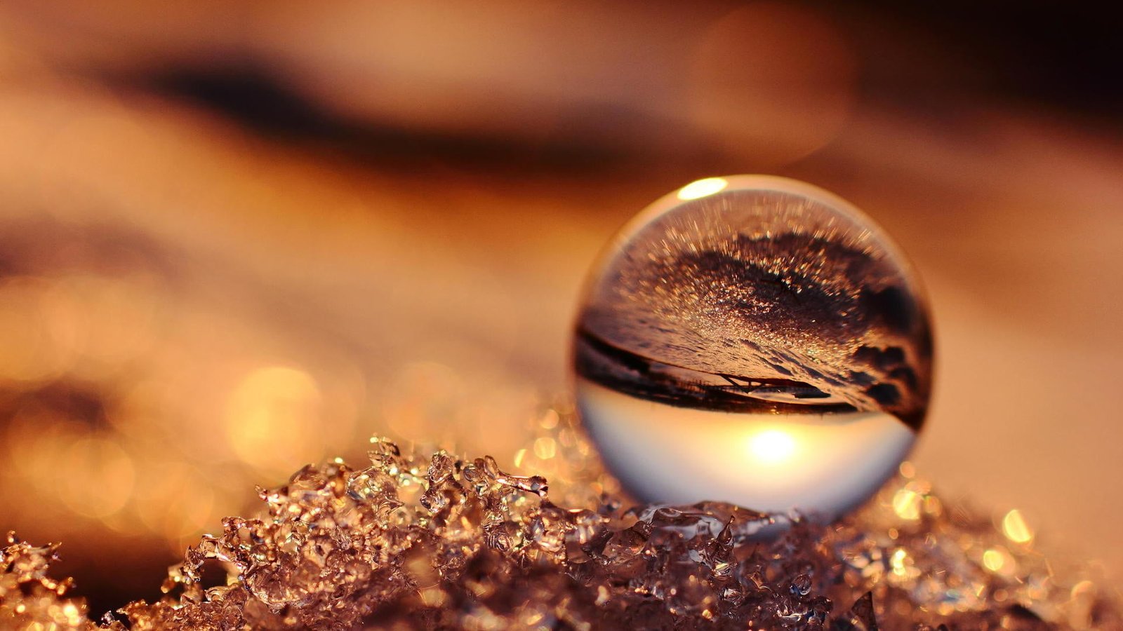 glass sphere close up photography clear marble toy nature macro 2k