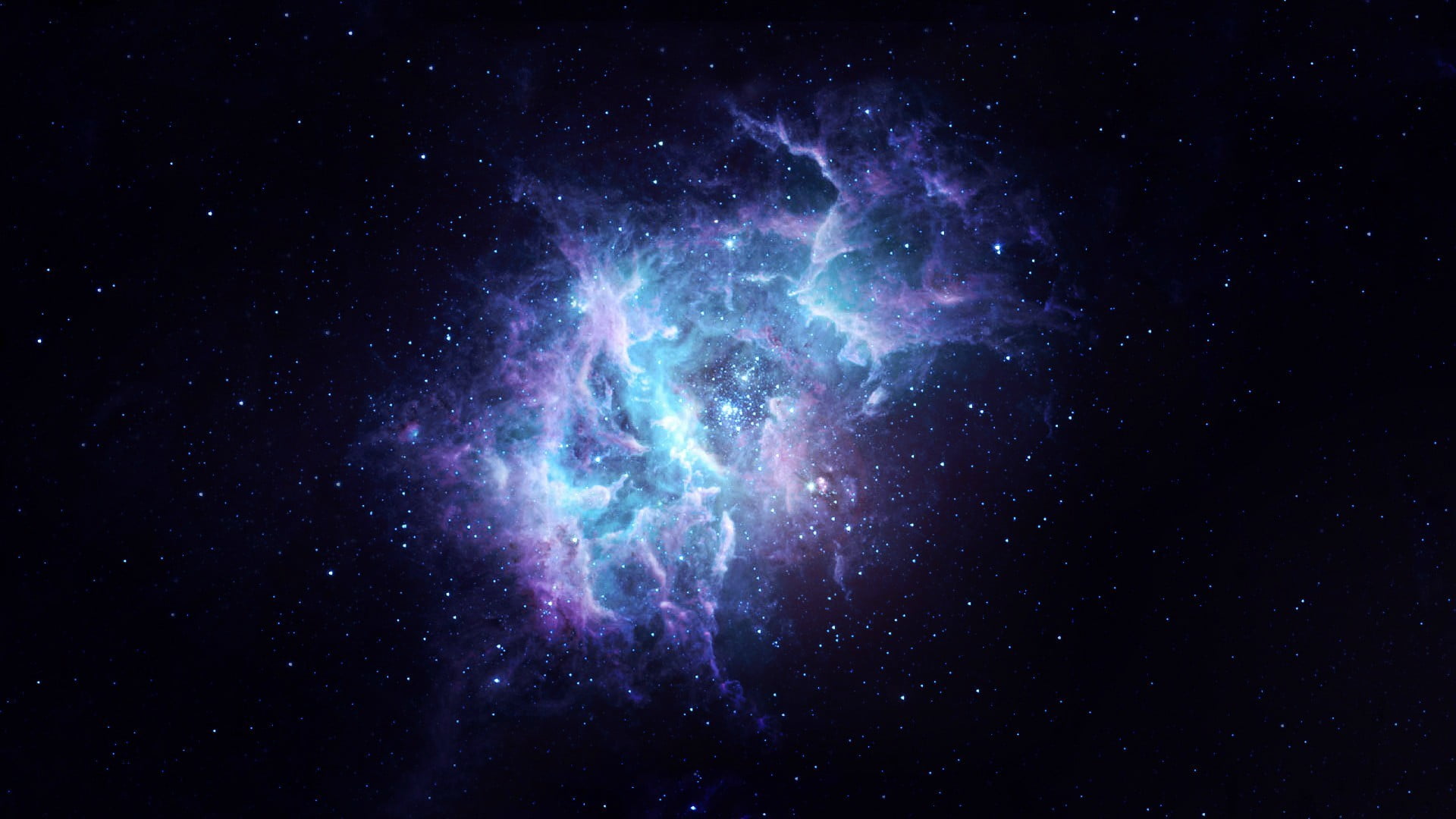 purple and blue galaxy abstract nebula space art digital 2k