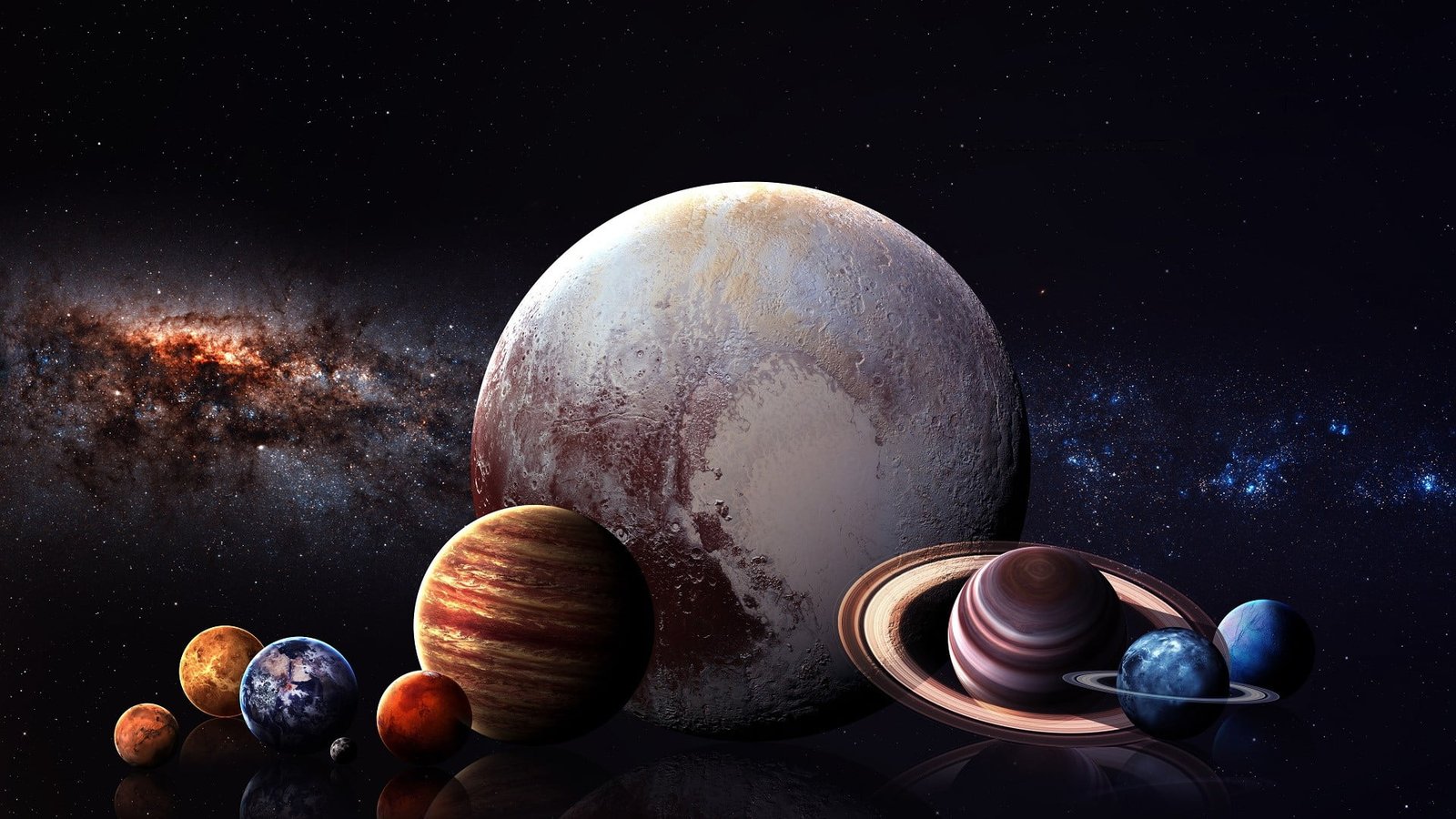 assorted planet digital wallpaper space art Solar System 2k