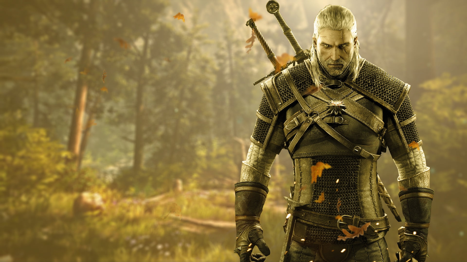 autumn the Witcher Geralt of rivia witcher 3 wild hunt 2k