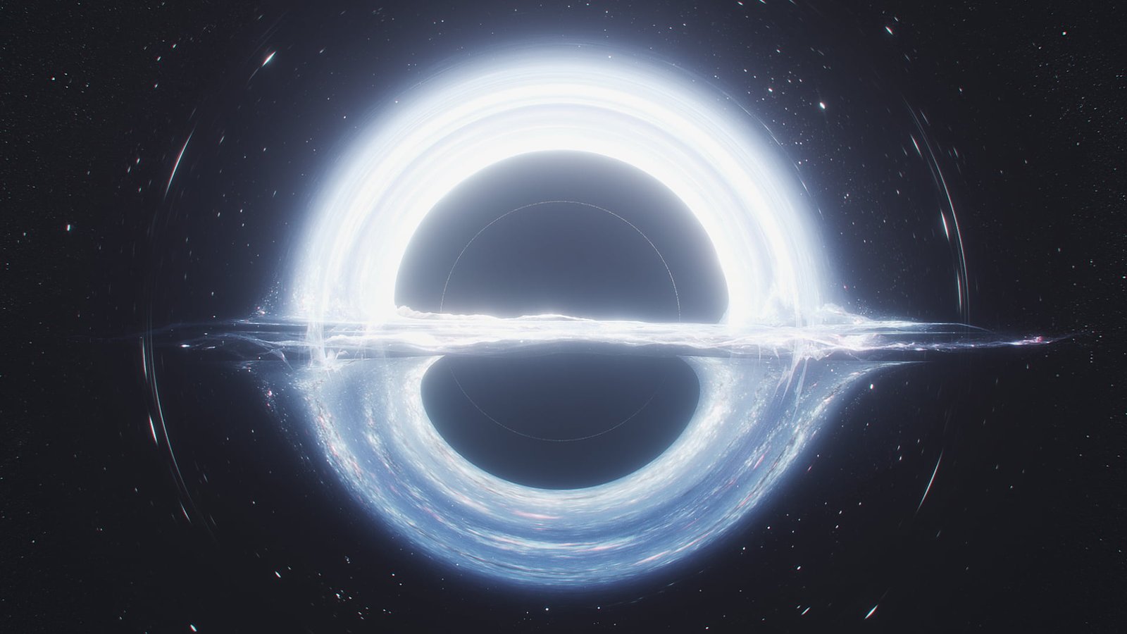 round white light illustration space sky black holes planet 2k