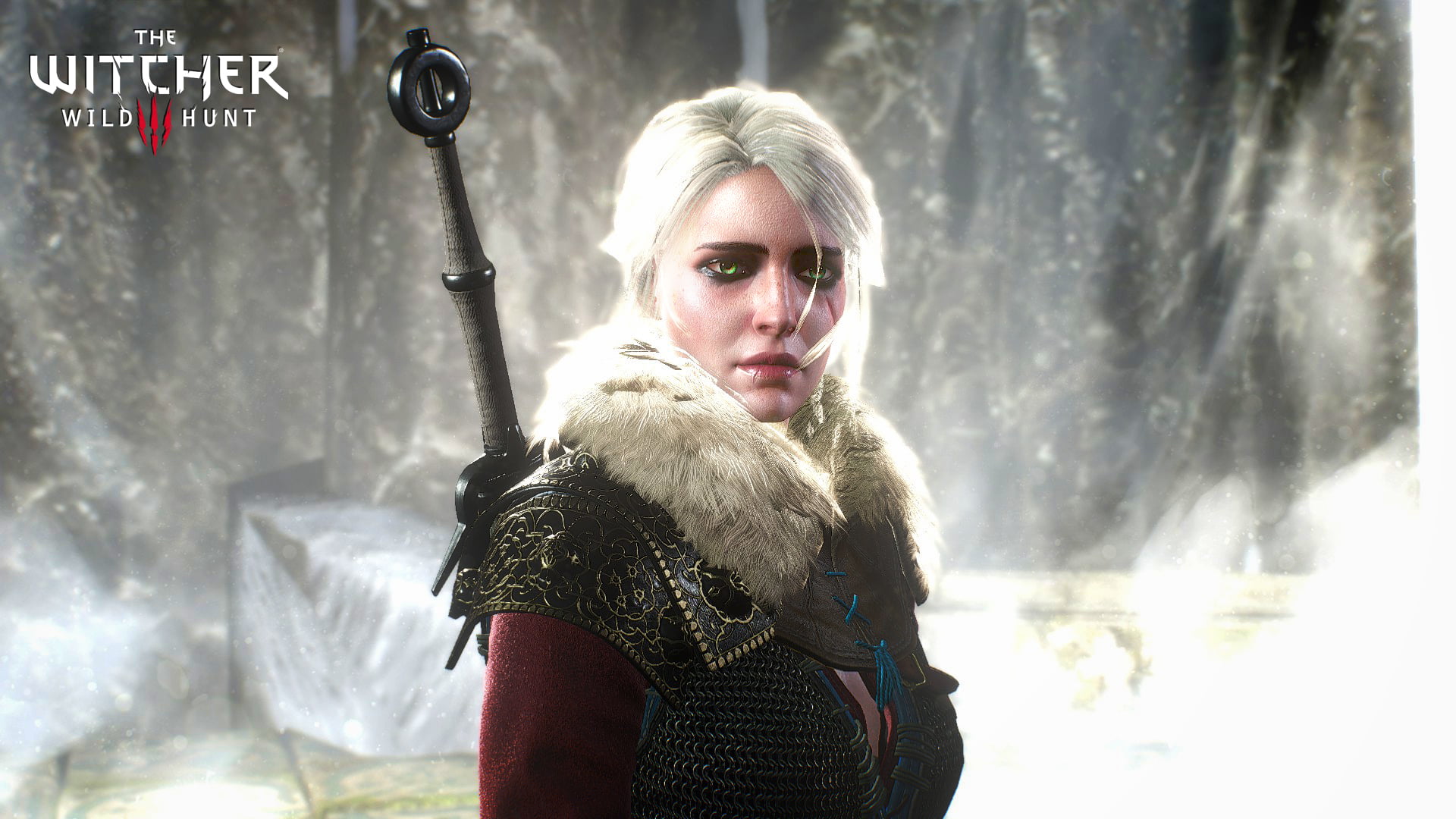 The Witcher Wild Hunt 3 wallpaper girl sword 2k