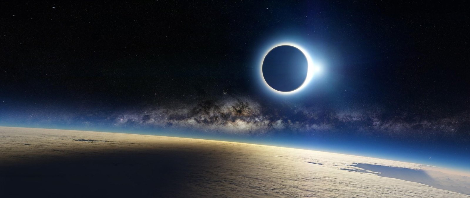 solar eclipse space art planet digital moon night astronomy 2k