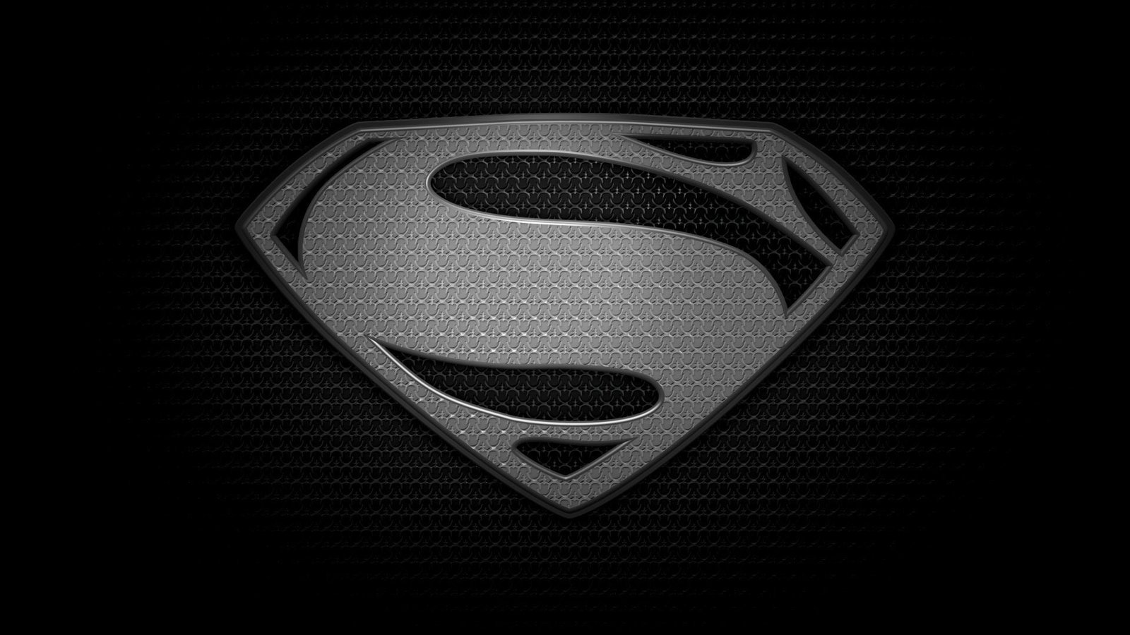 Superman logo black Man of steel Color perforated symbol 2k