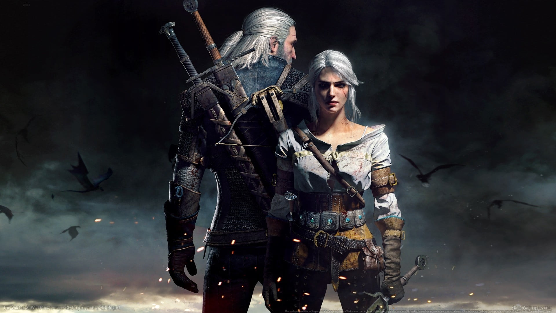 The Witcher 3 digital wallpaper Wild Hunt smoke physical structure 2k