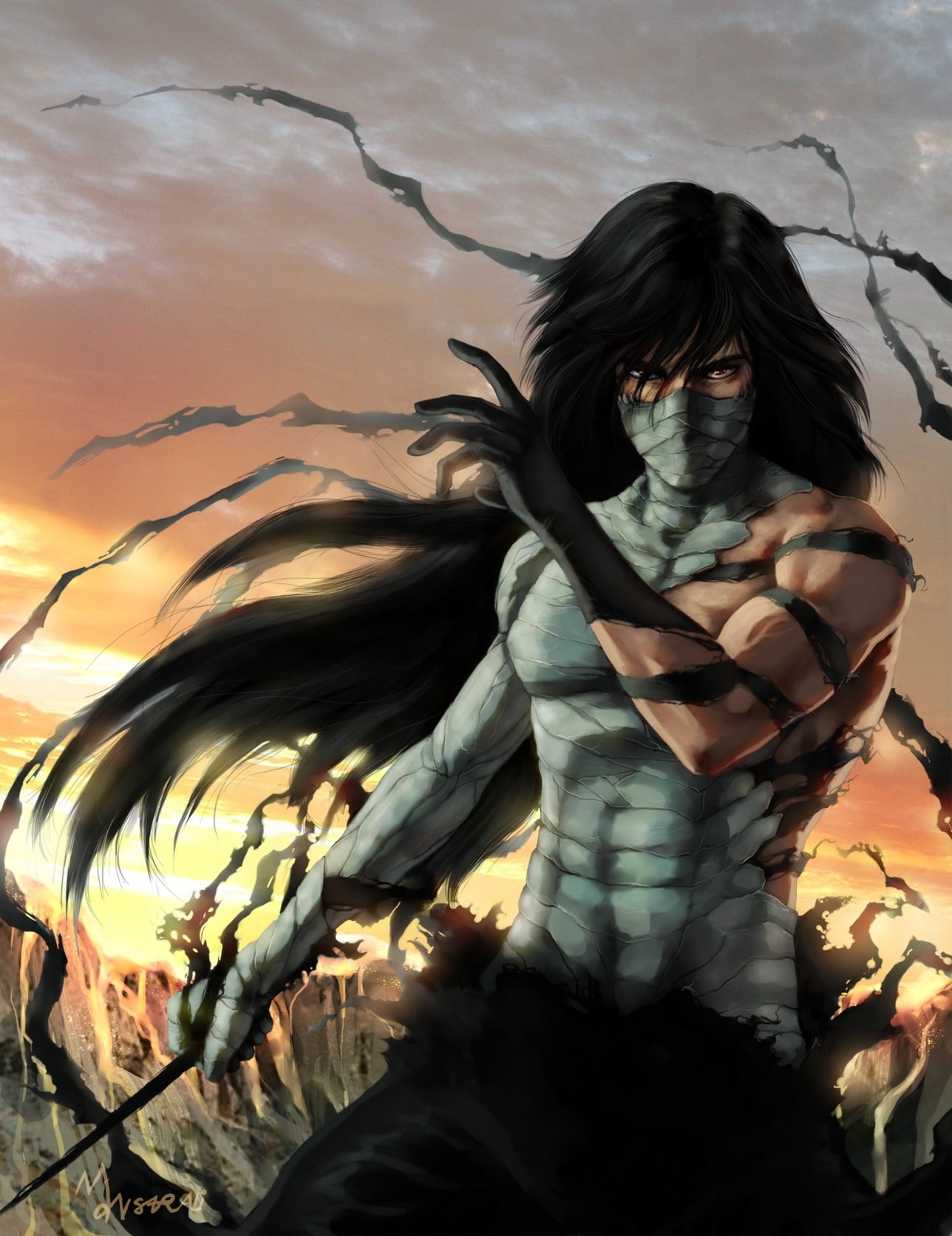 bleach kurosaki ichigo final getsuga tenshou mugetsu Anime Bleach HD Art