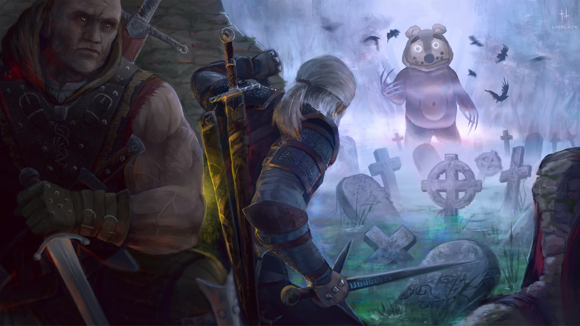 Video Game Art video games The Witcher 3 Wild Hunt real people 2k