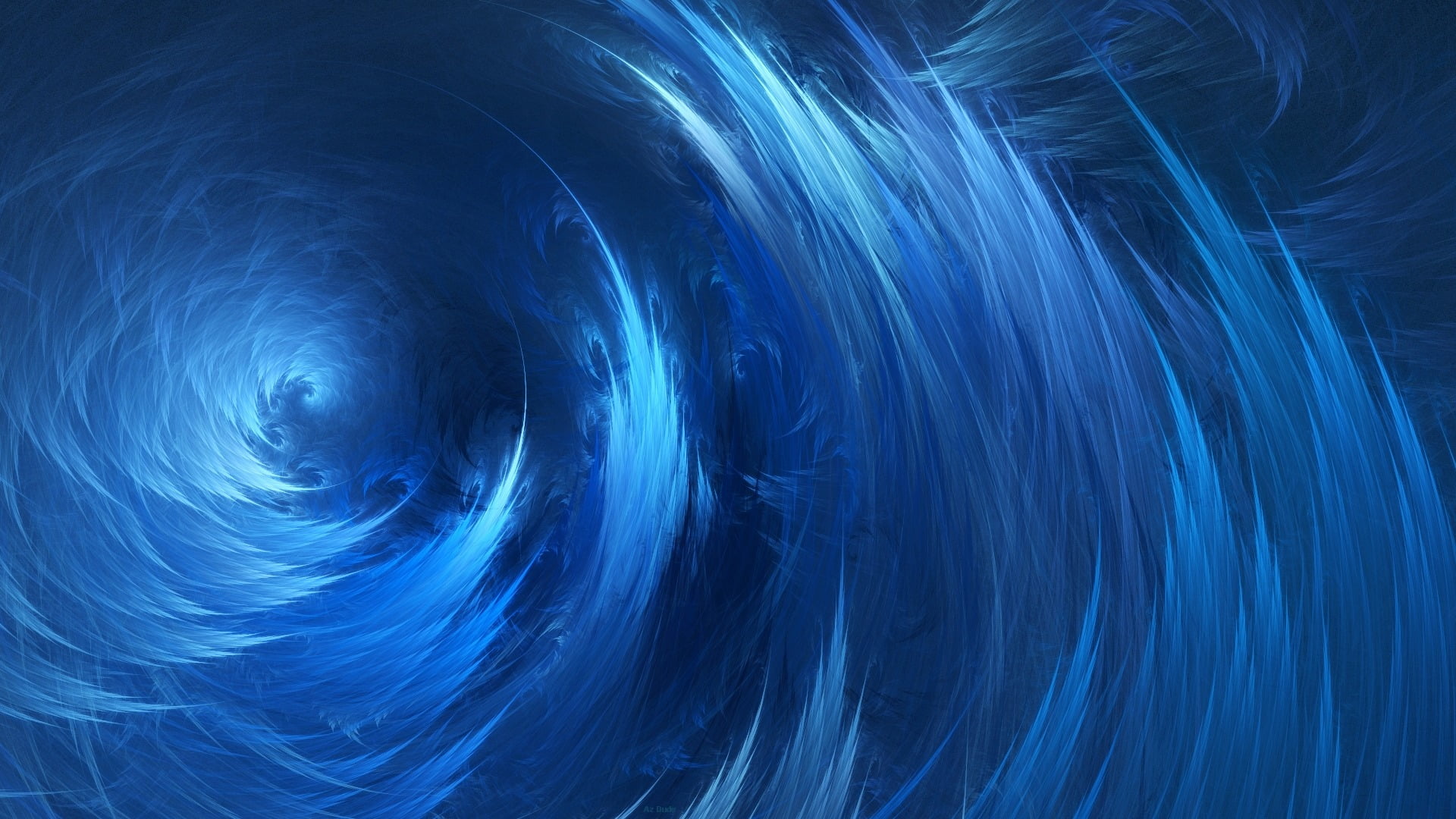 blue and gray digital wallpaper spiral waves abstract art 2k