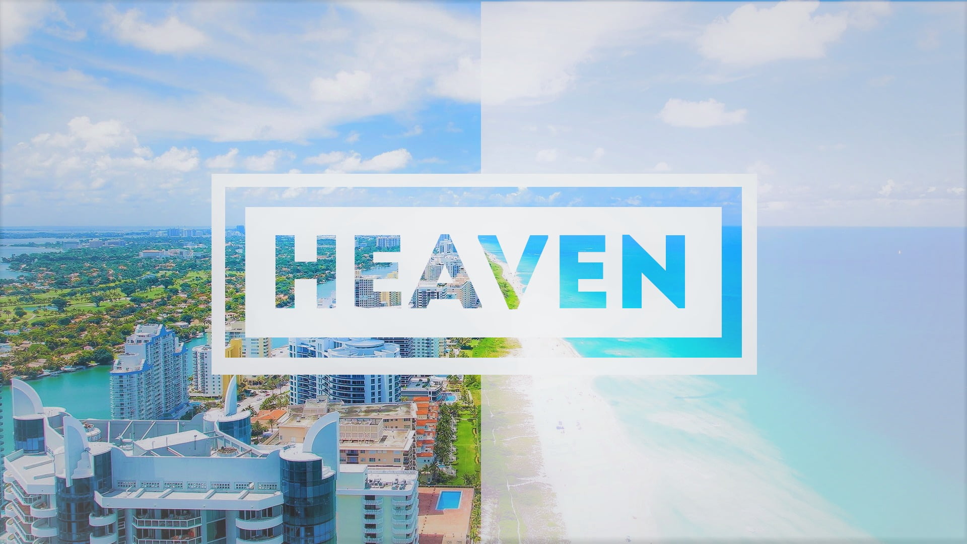 white high rise building Miami Beach typography geometry sky 2k