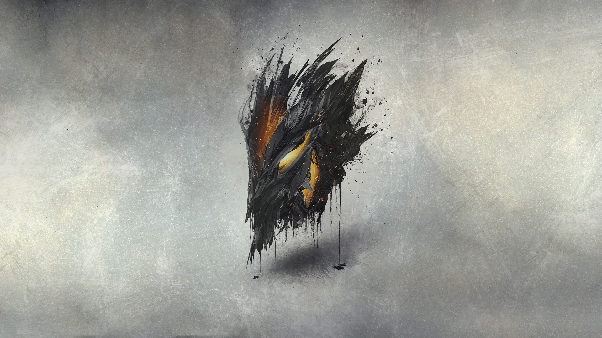 brown and black abstract painting simple background digital art 2k