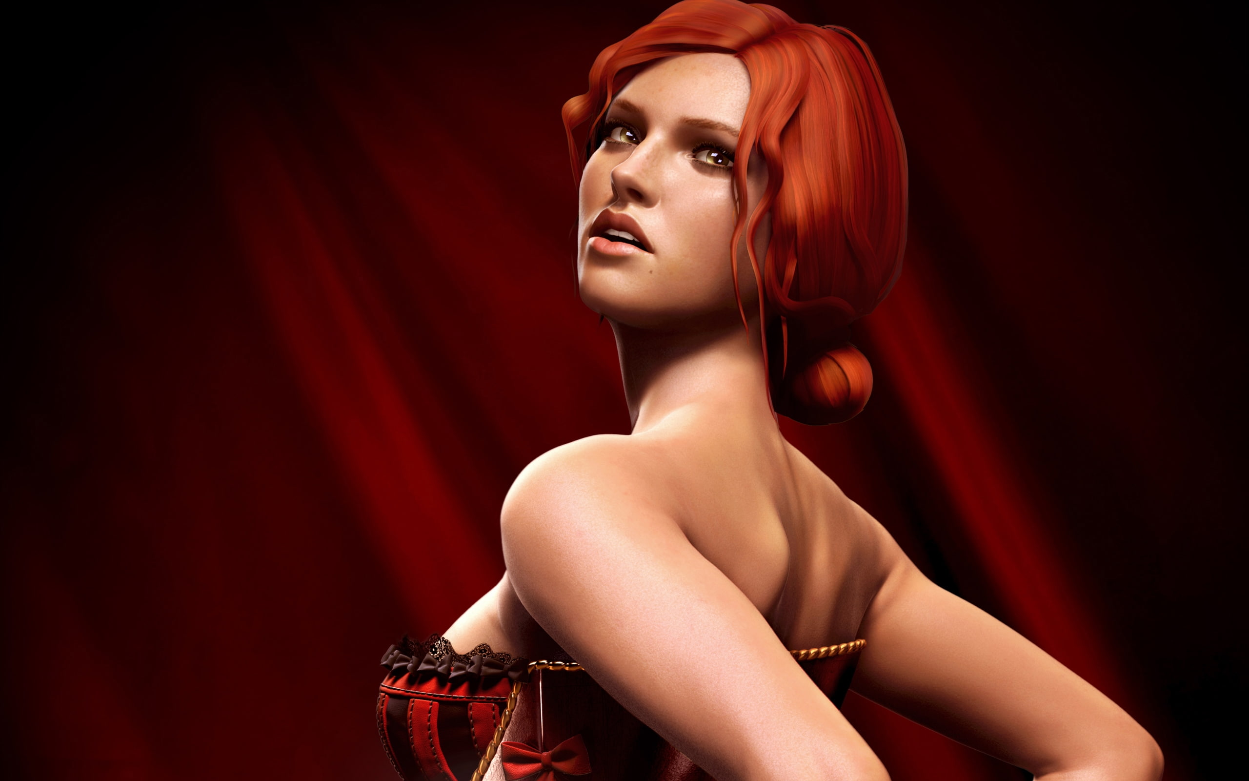 Witcher 2 Assassins Kings Triss Merigold background 2k