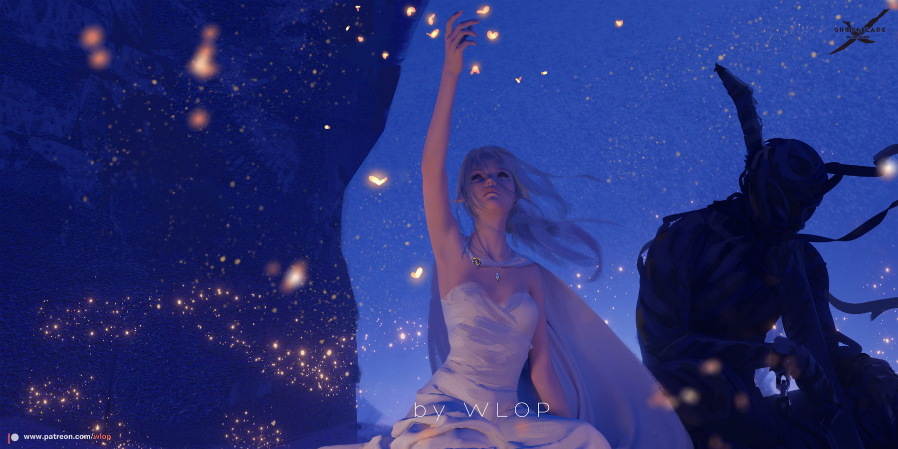 WLOP Ghost Blade anime girls 2k