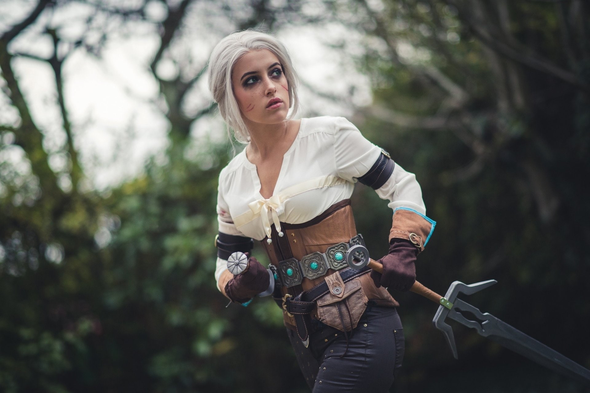 Women Cosplay Ciri The Witcher 2k