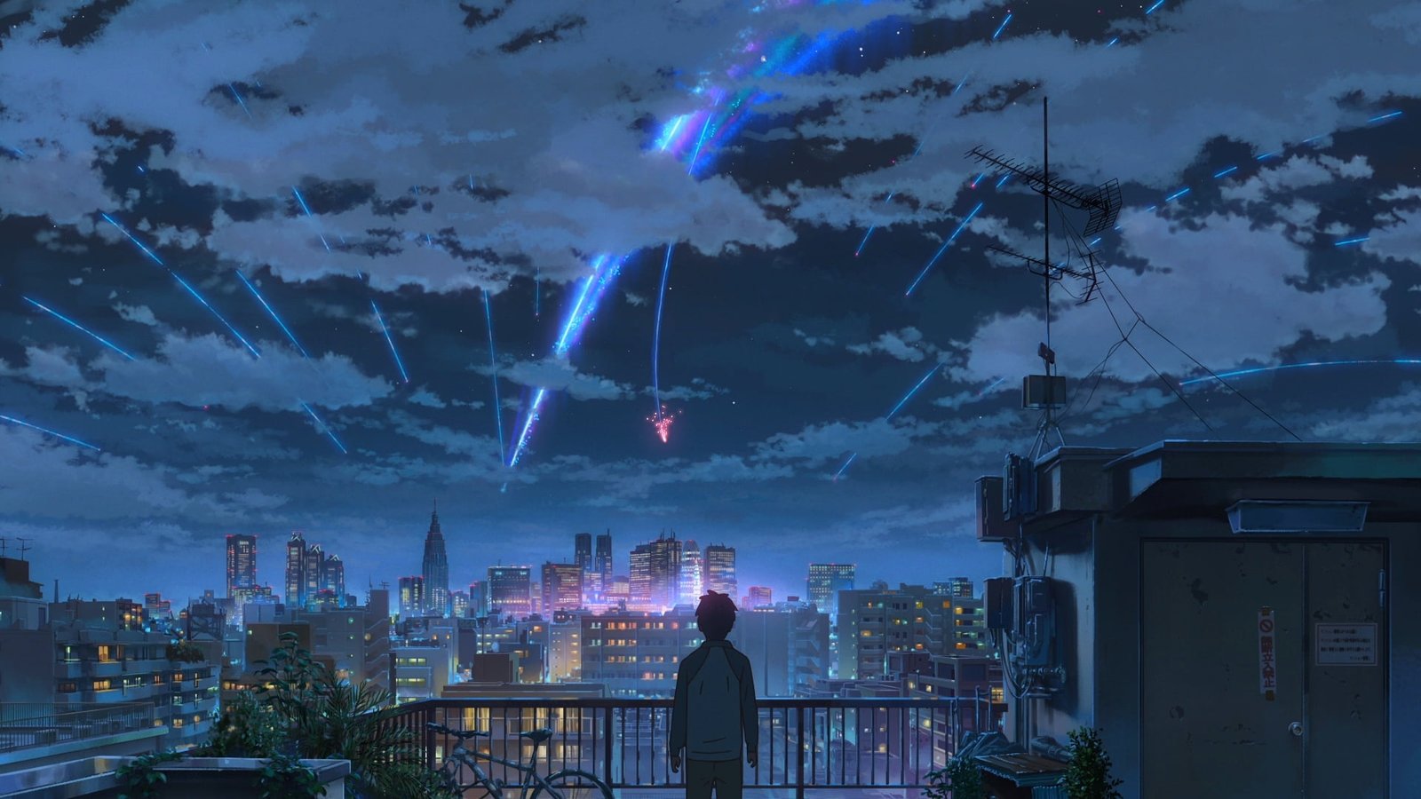 Your Name wallpaper Kimi no Na Wa Makoto Shinkai starry night 2k