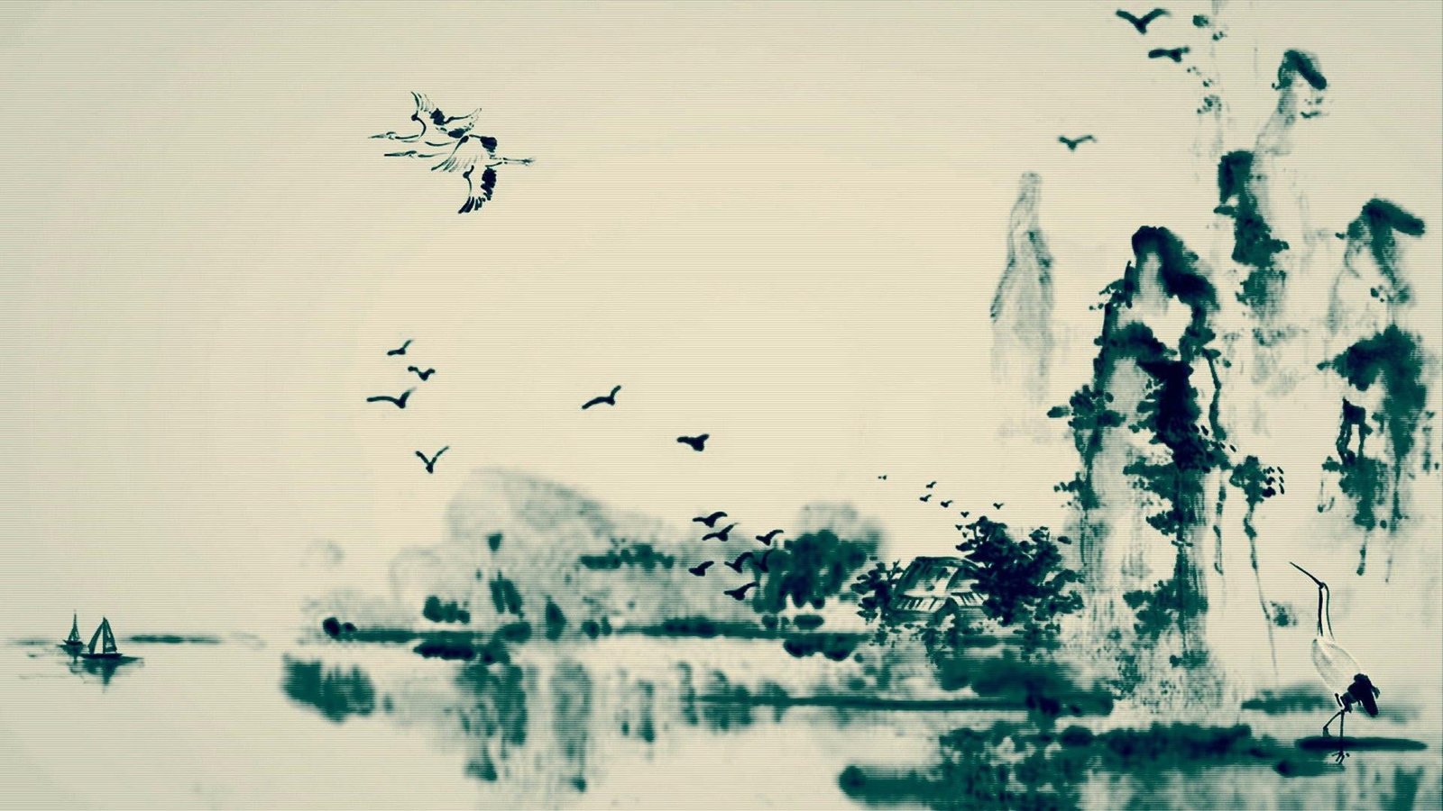 chinese painting art artwork landscape ink traditional 2k